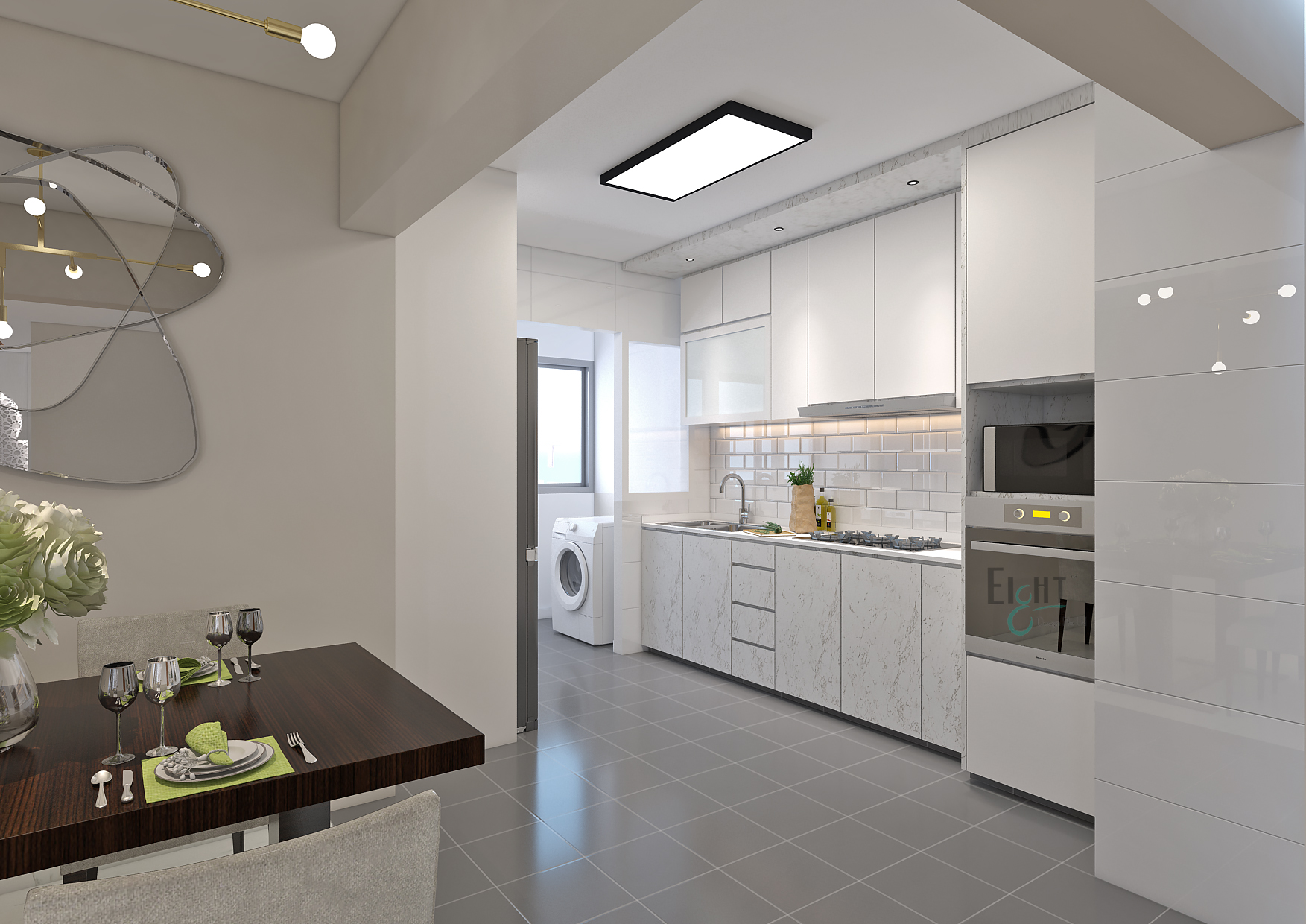 Modern, Others Design - Kitchen - HDB 5 Room - Design by Eight Design Pte Ltd