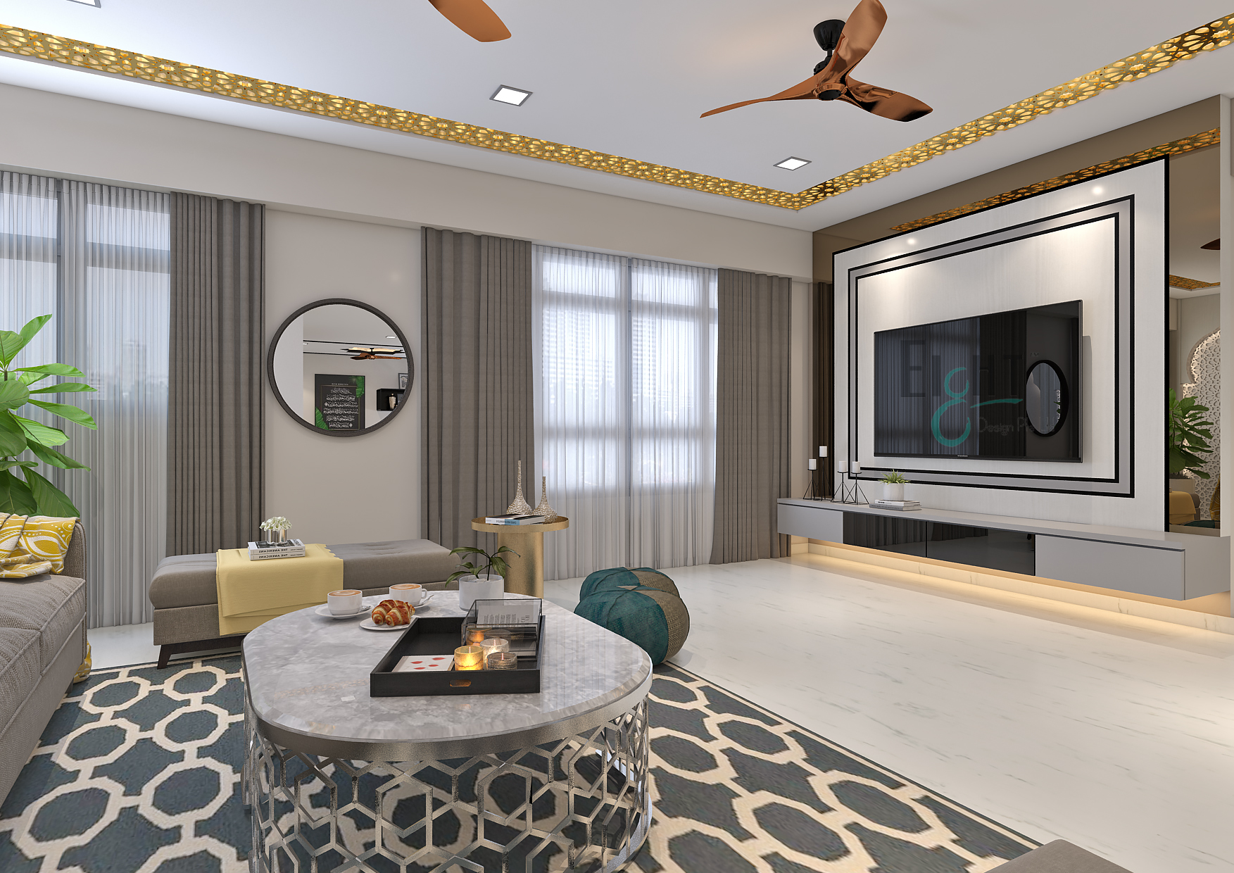 Modern, Others Design - Living Room - HDB 5 Room - Design by Eight Design Pte Ltd