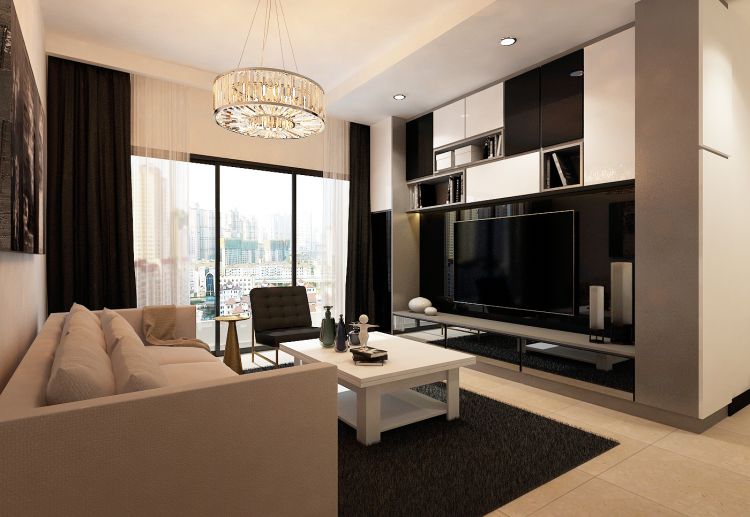 Contemporary, Modern Design - Living Room - HDB 4 Room - Design by Eight Design Pte Ltd