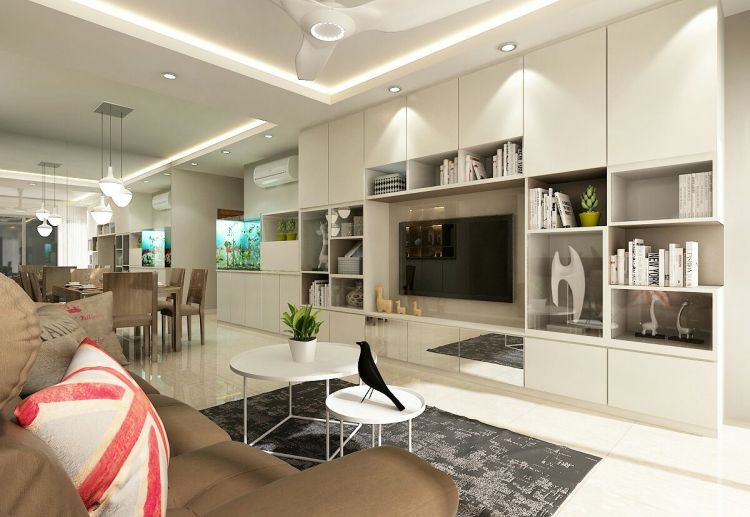 Contemporary, Modern Design - Living Room - HDB 4 Room - Design by Eight Design Pte Ltd