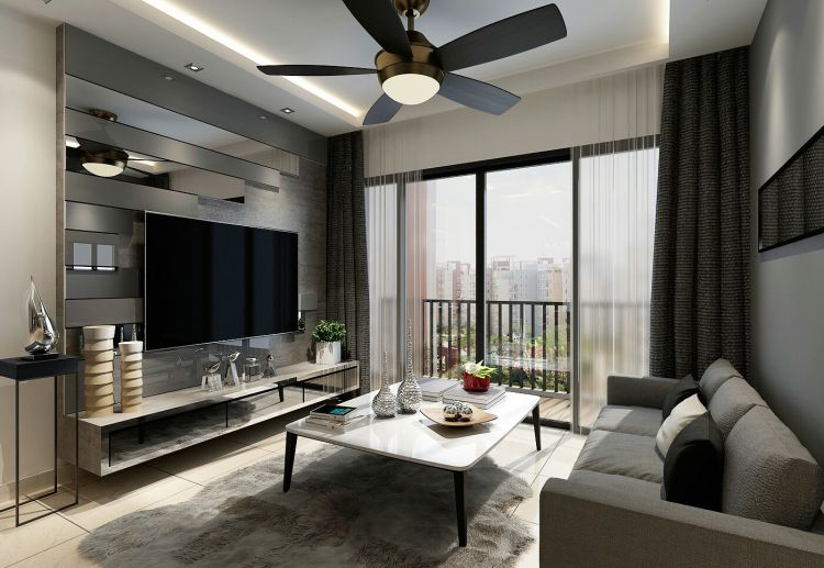 Contemporary, Modern Design - Living Room - HDB 4 Room - Design by Eight Design Pte Ltd