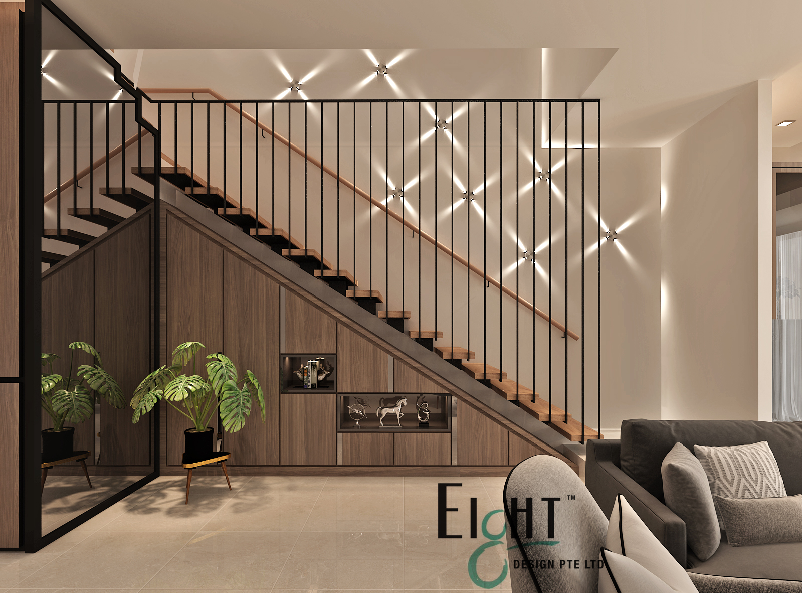 Contemporary, Modern Design - Living Room - Landed House - Design by Eight Design Pte Ltd