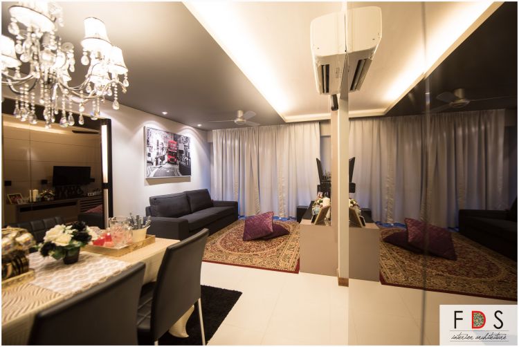 Modern Design - Living Room - HDB 4 Room - Design by Fatema Design Studio