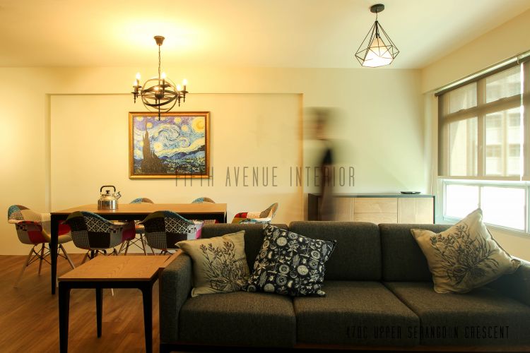 Contemporary, Modern Design - Living Room - HDB 4 Room - Design by Fifth Avenue Interior Design
