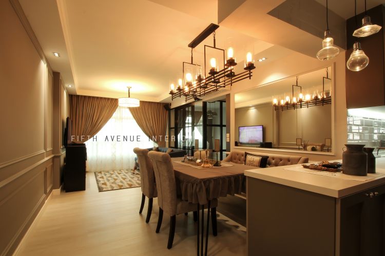 Classical, Modern Design - Living Room - HDB 4 Room - Design by Fifth Avenue Interior Design
