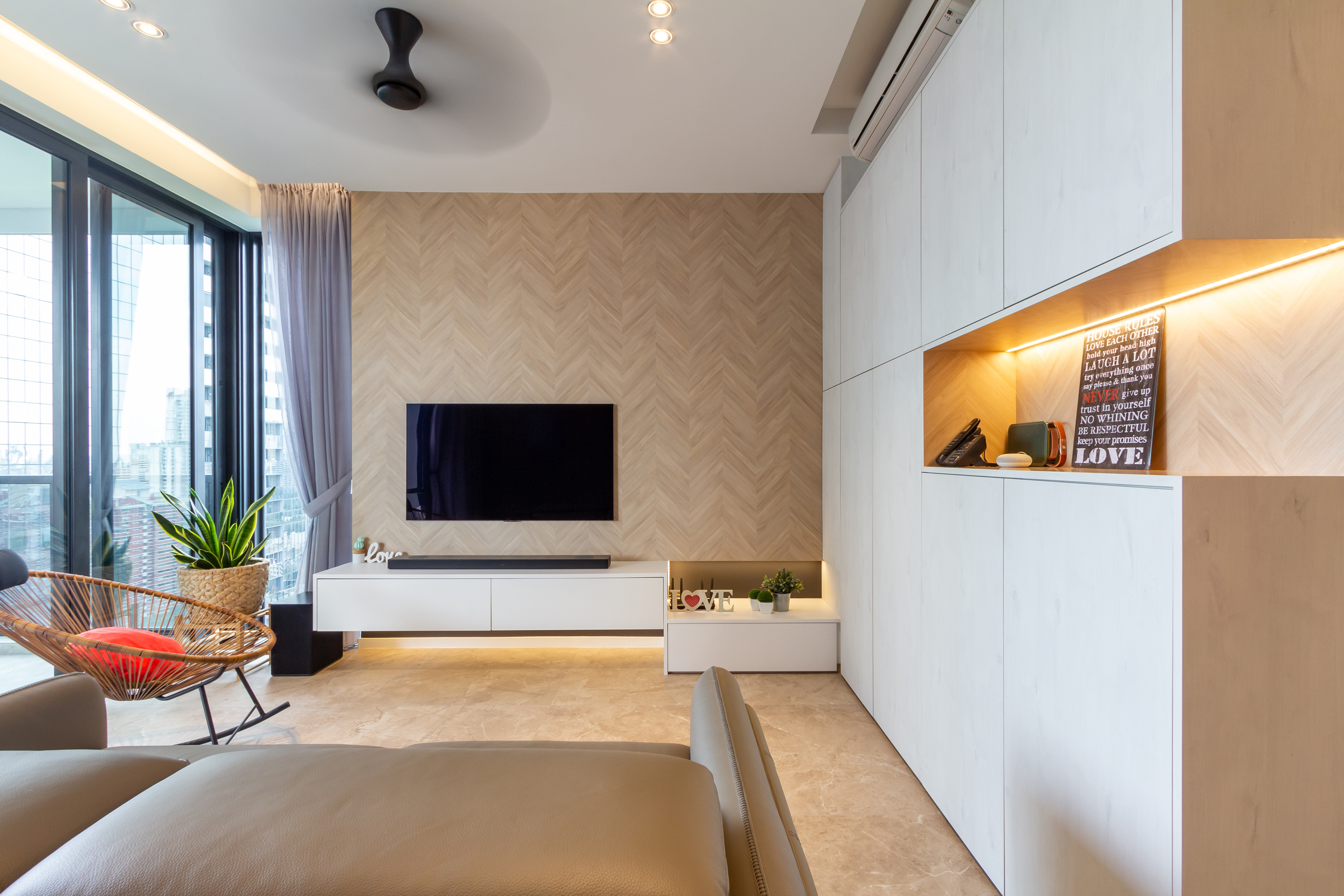 Scandinavian Design - Living Room - Condominium - Design by Fineline Design Pte Ltd