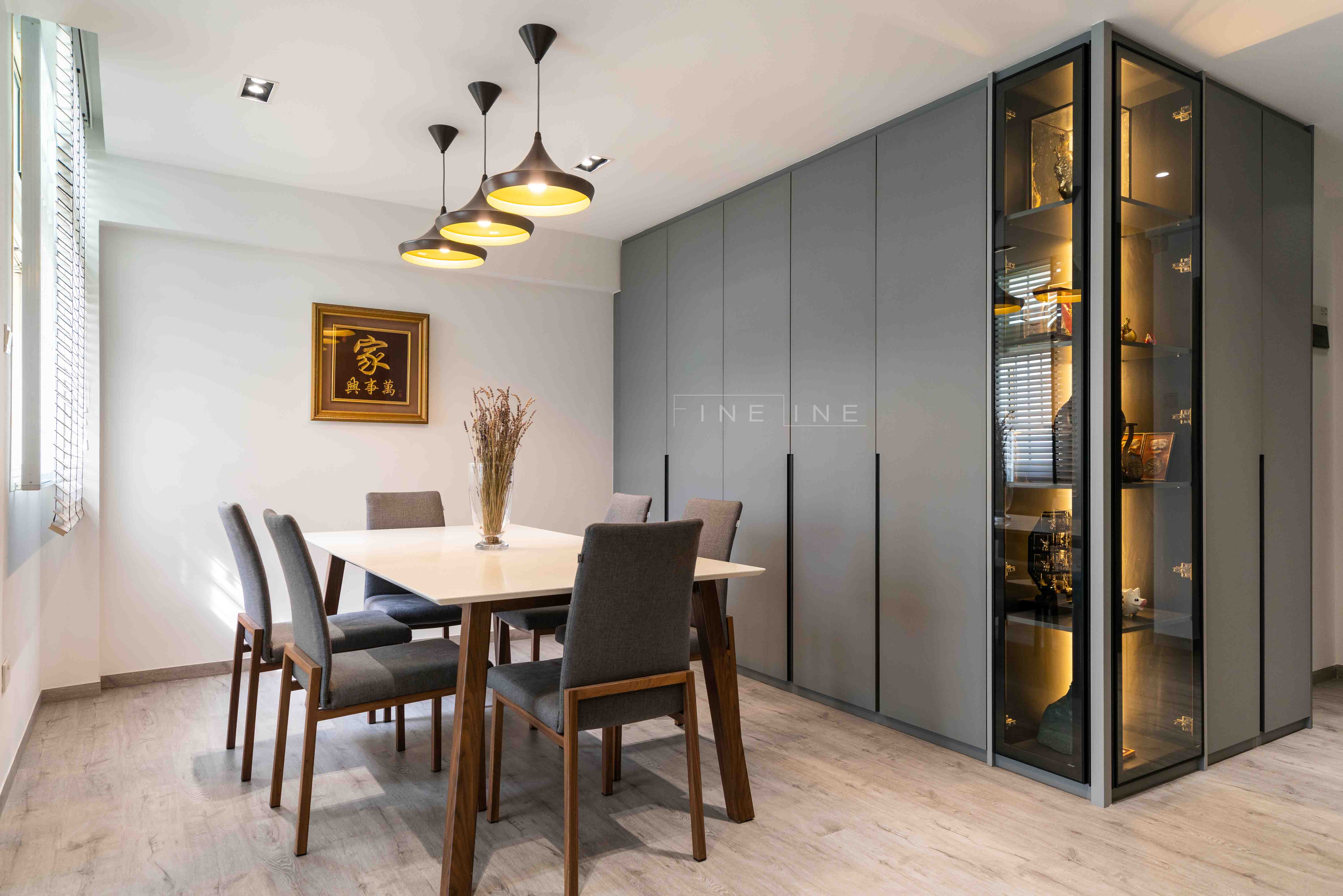 Contemporary Design - Dining Room - HDB 5 Room - Design by Fineline Design Pte Ltd
