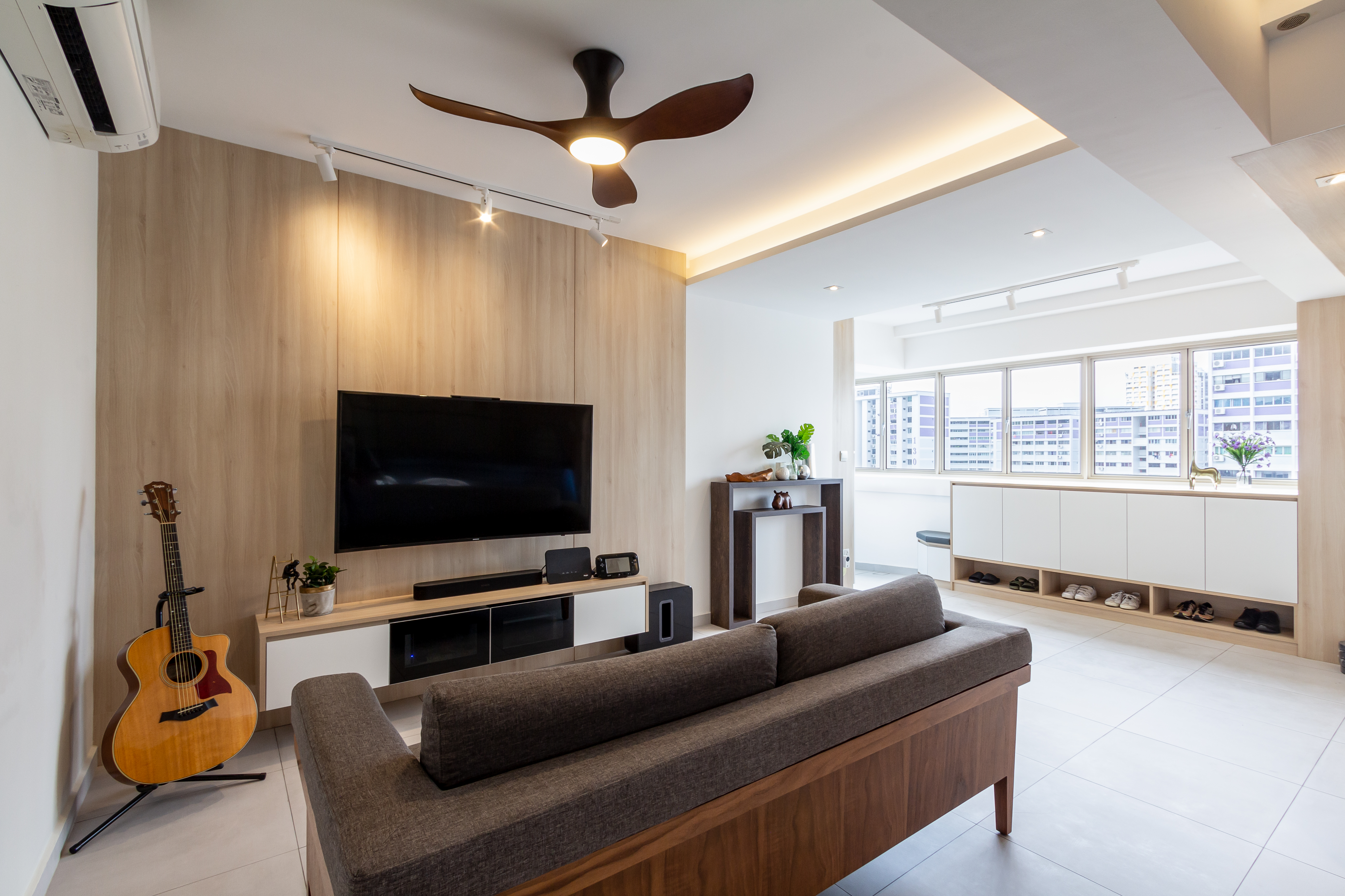 Scandinavian Design - Living Room - HDB Executive Apartment - Design by Fineline Design Pte Ltd