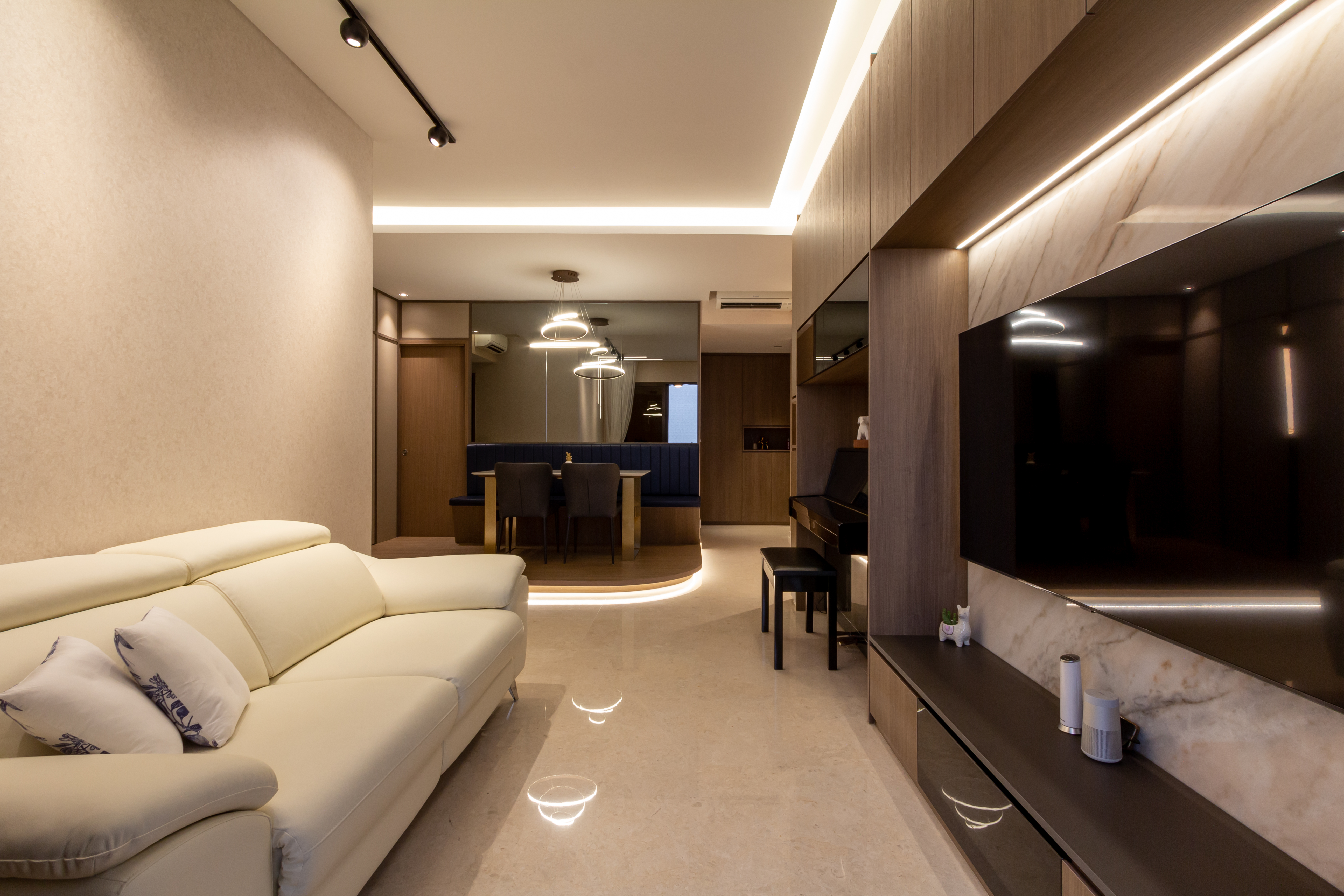 Modern Design - Living Room - Condominium - Design by Fineline Design Pte Ltd