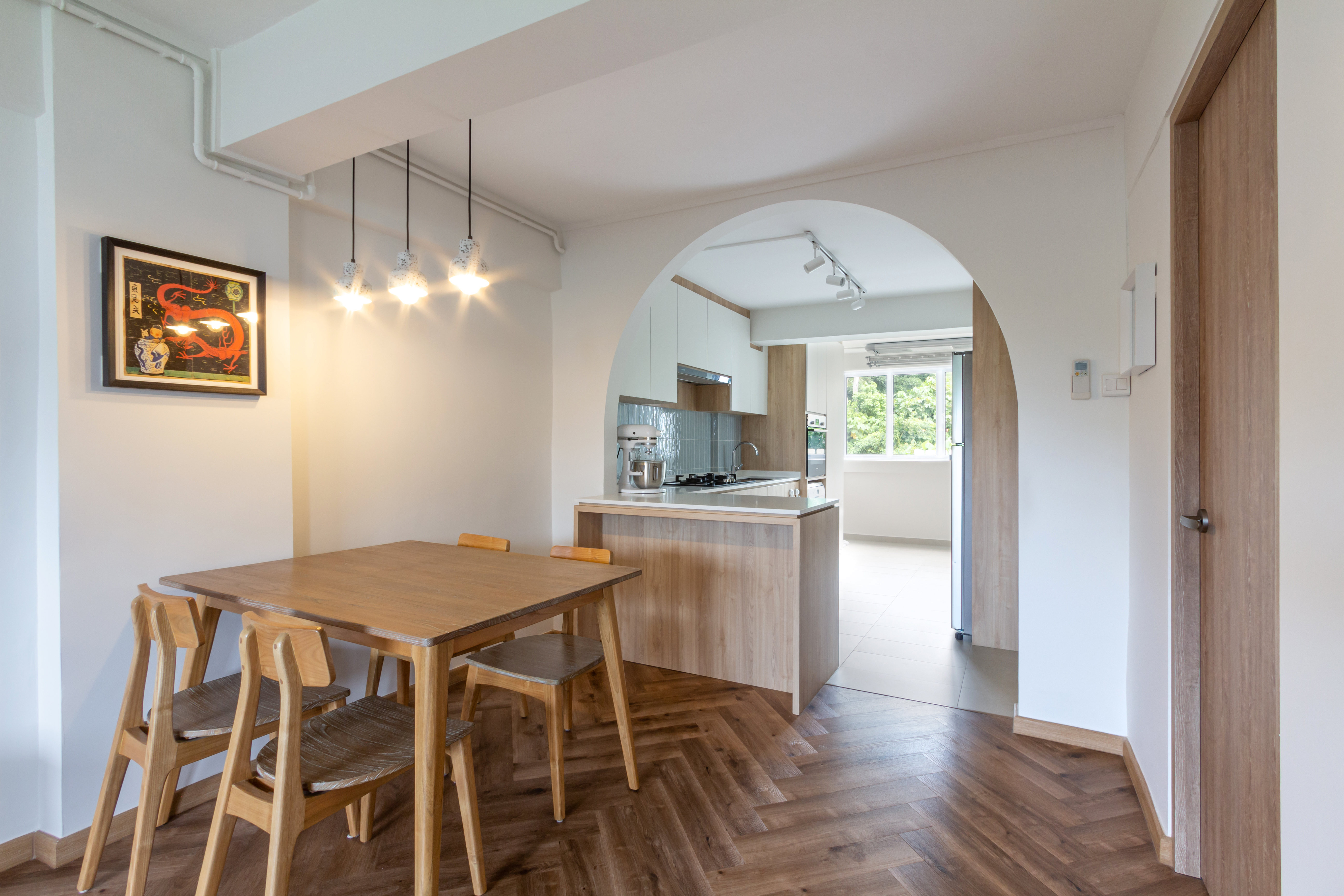 Eclectic Design - Dining Room - HDB 3 Room - Design by Fineline Design Pte Ltd