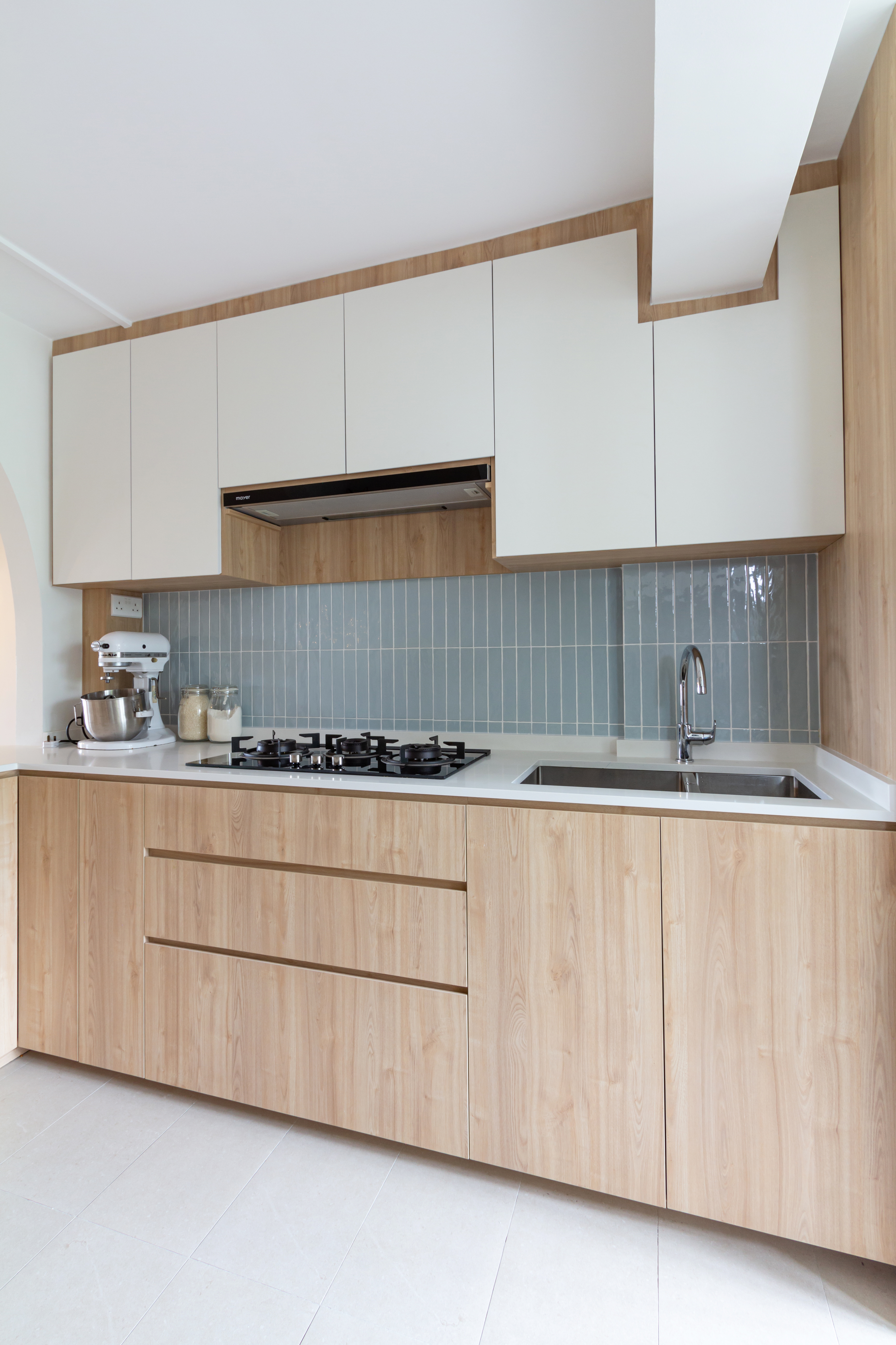 Eclectic Design - Kitchen - HDB 3 Room - Design by Fineline Design Pte Ltd