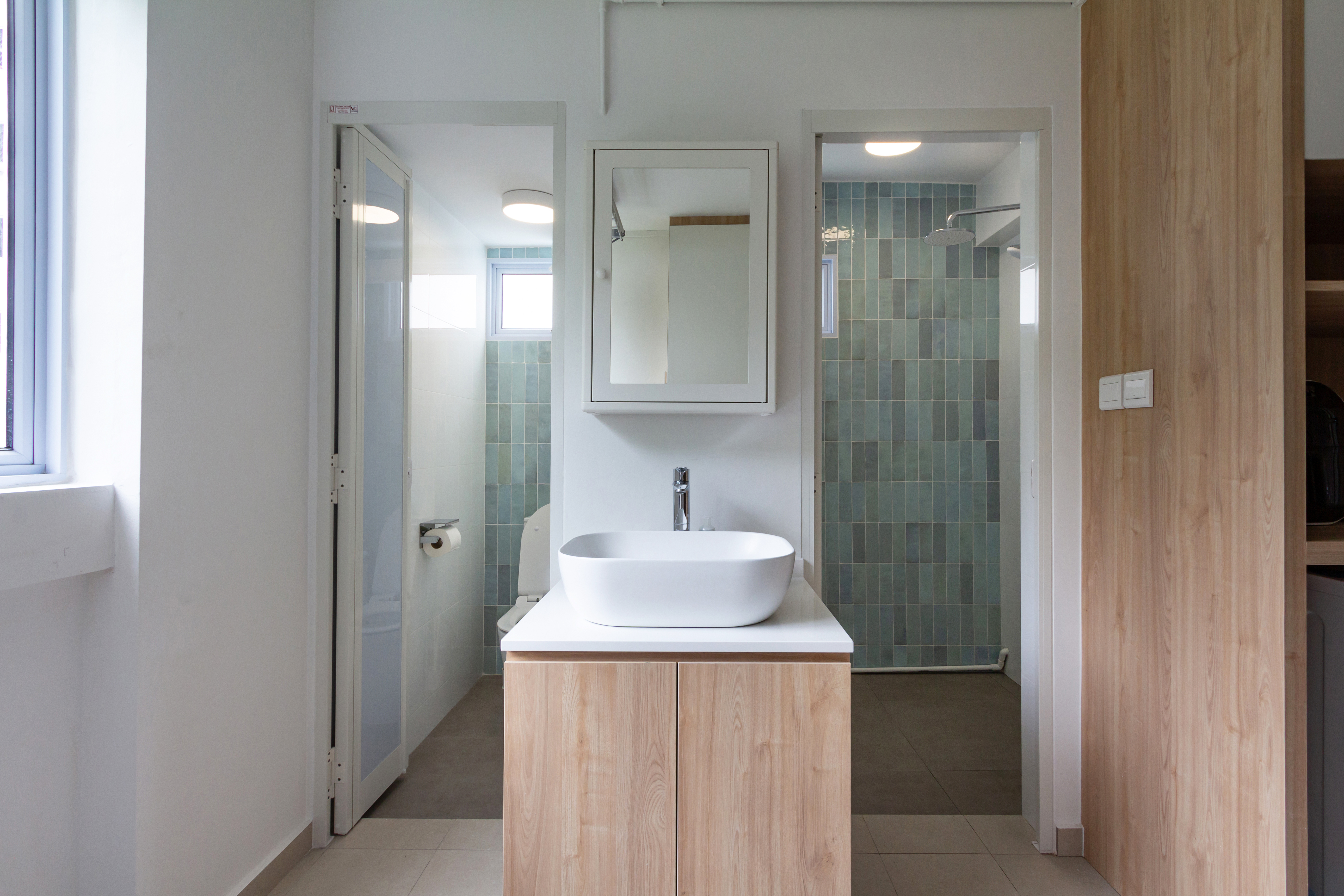Eclectic Design - Bathroom - HDB 3 Room - Design by Fineline Design Pte Ltd