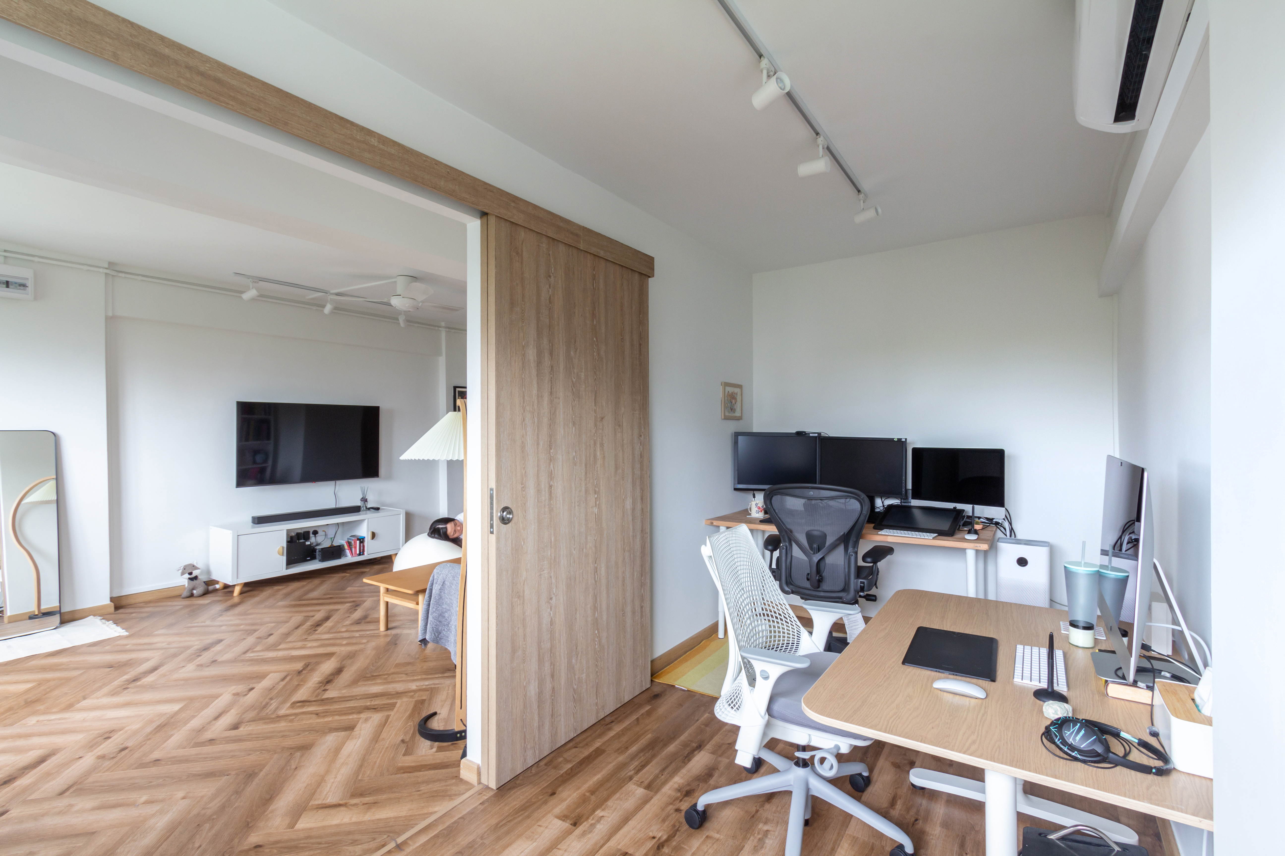 Eclectic Design - Study Room - HDB 3 Room - Design by Fineline Design Pte Ltd