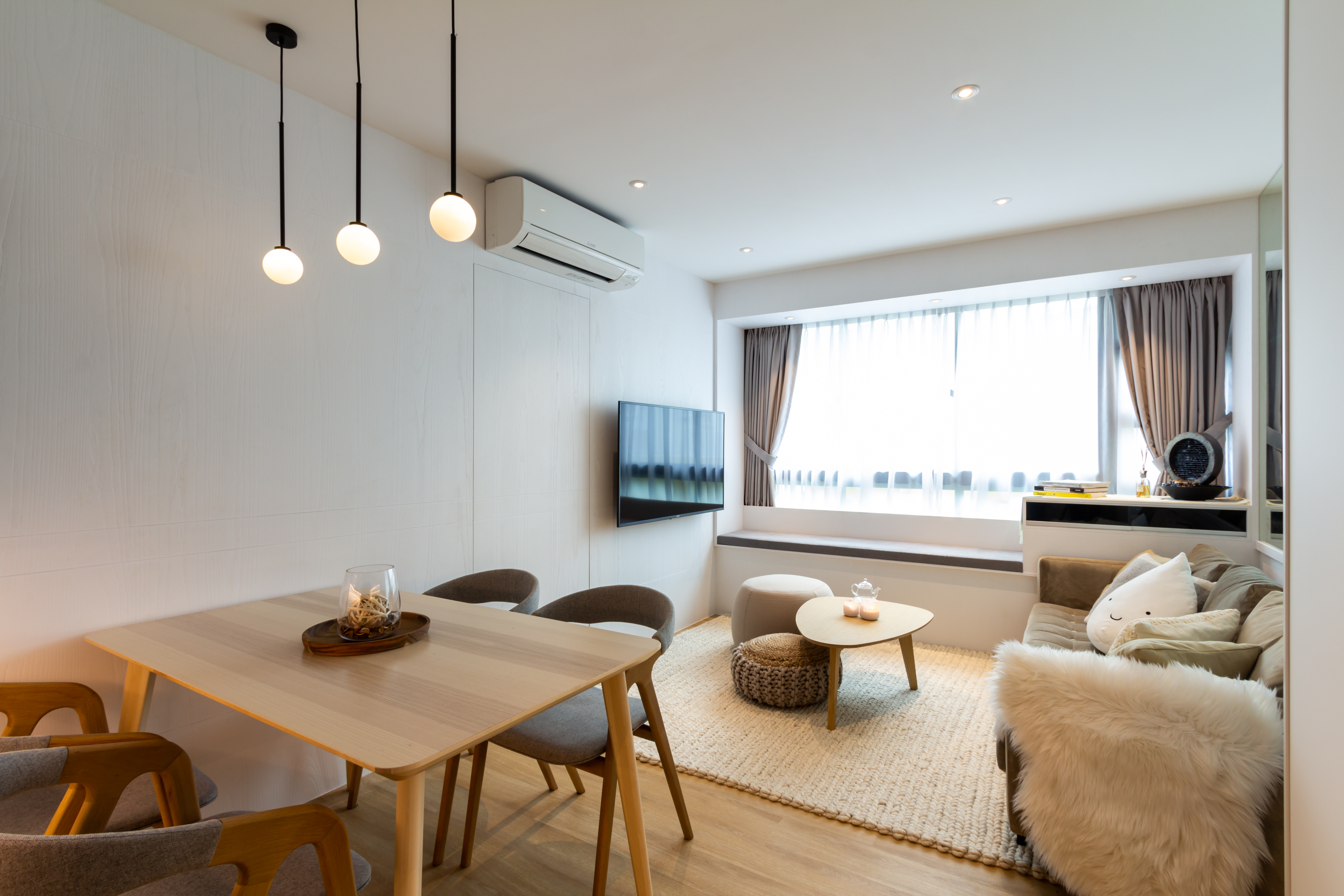 Modern, Scandinavian Design - Living Room - HDB 3 Room - Design by Fineline Design Pte Ltd