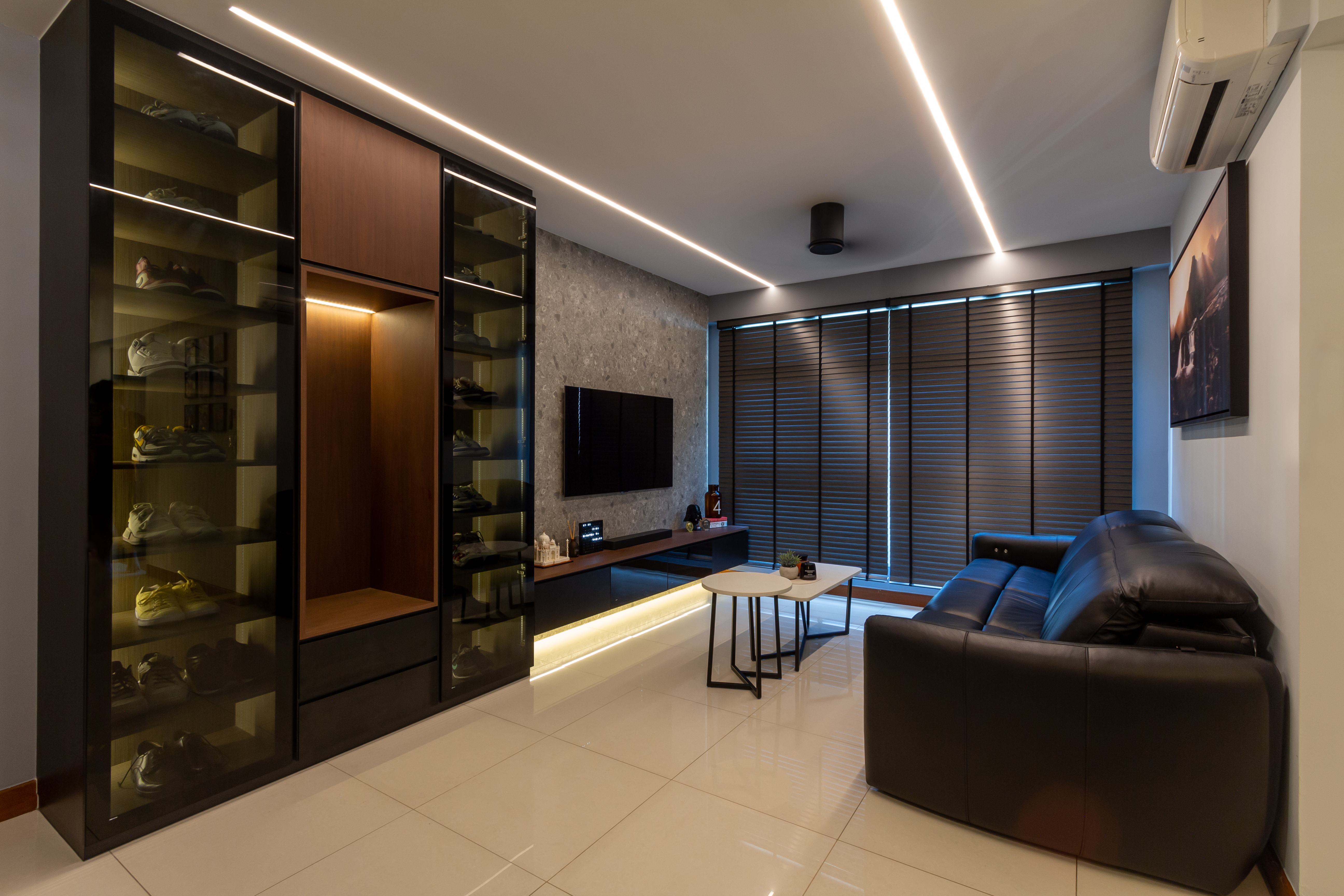 Contemporary Design - Living Room - HDB 4 Room - Design by Fineline Design Pte Ltd