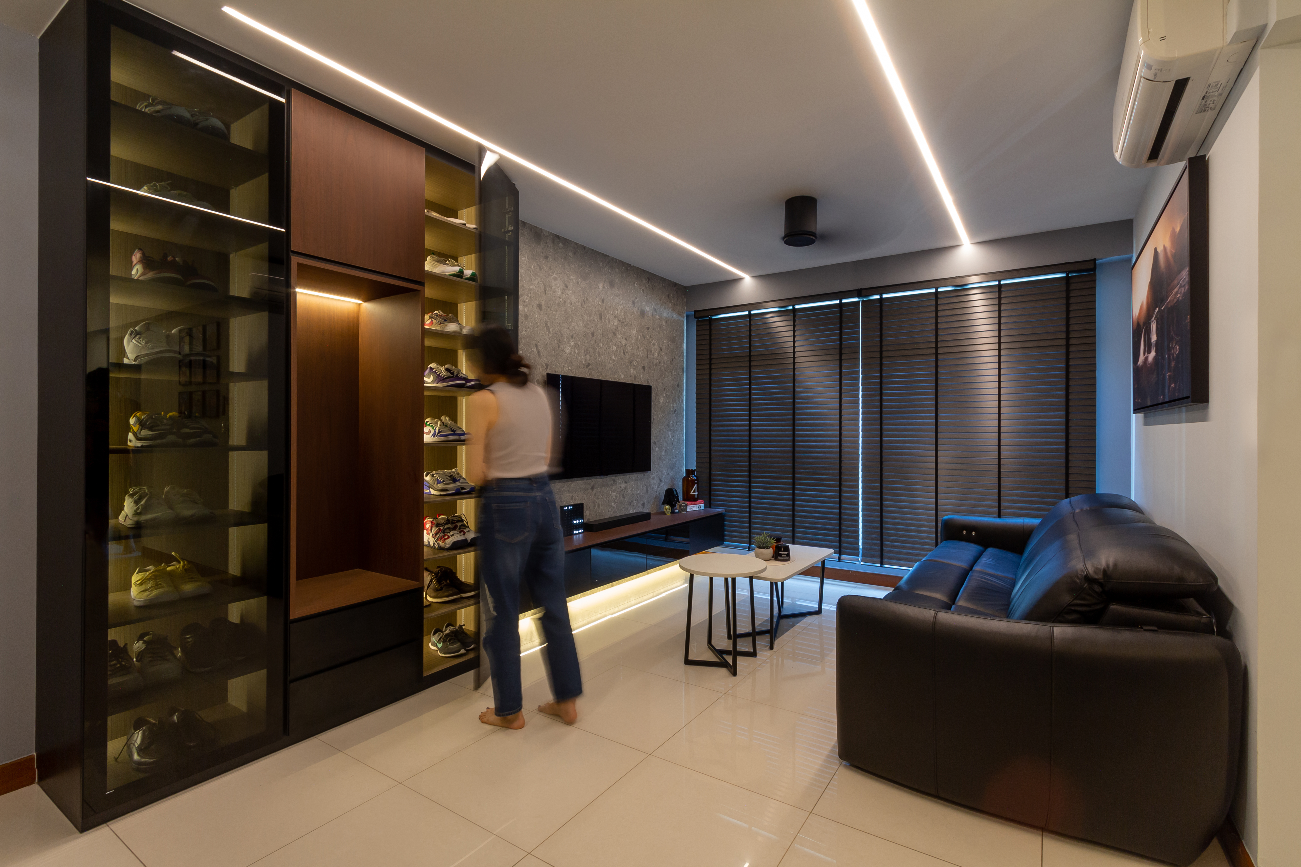 Contemporary Design - Living Room - HDB 4 Room - Design by Fineline Design Pte Ltd