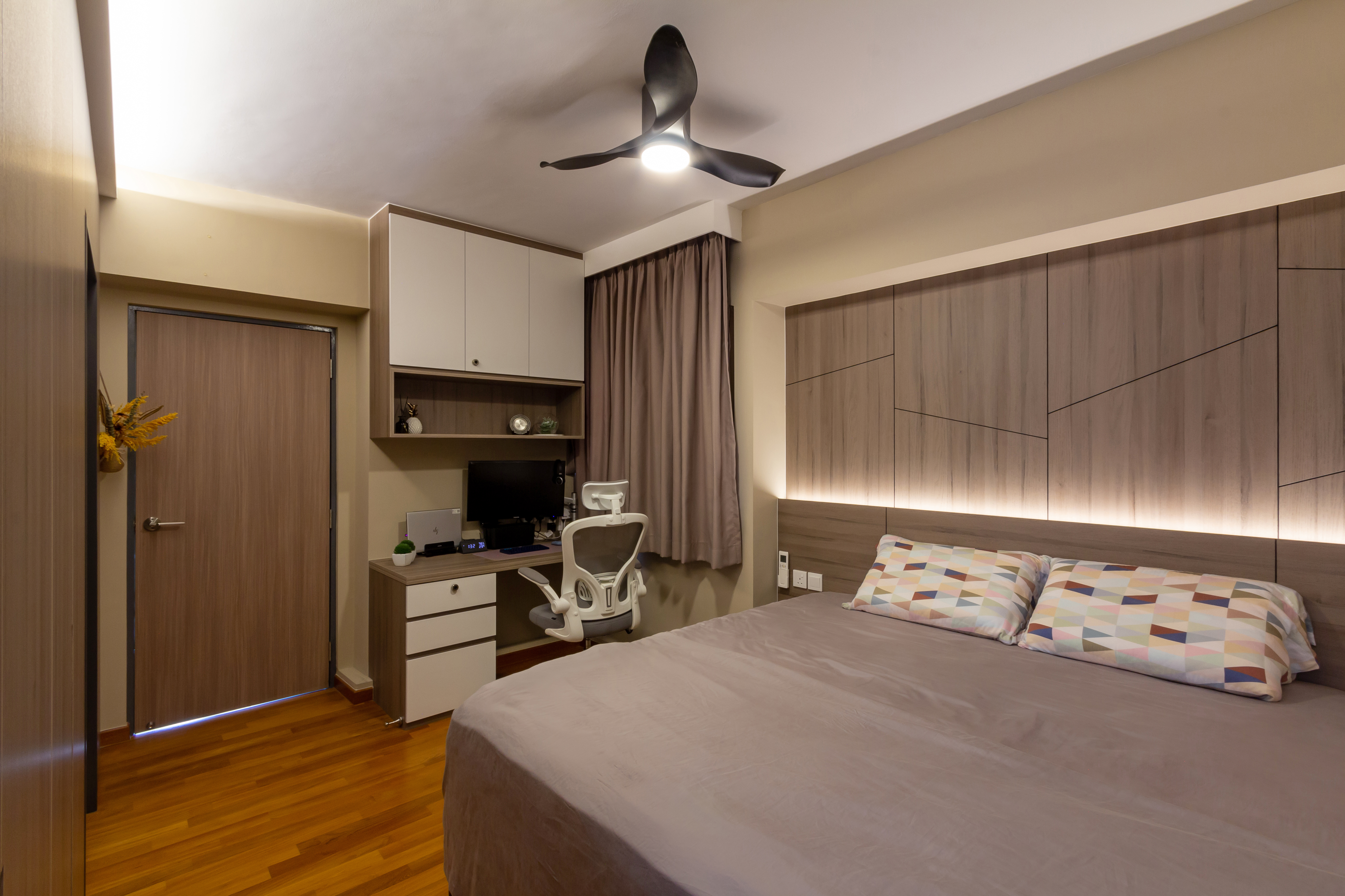 Modern, Scandinavian Design - Bedroom - HDB 4 Room - Design by Fineline Design Pte Ltd