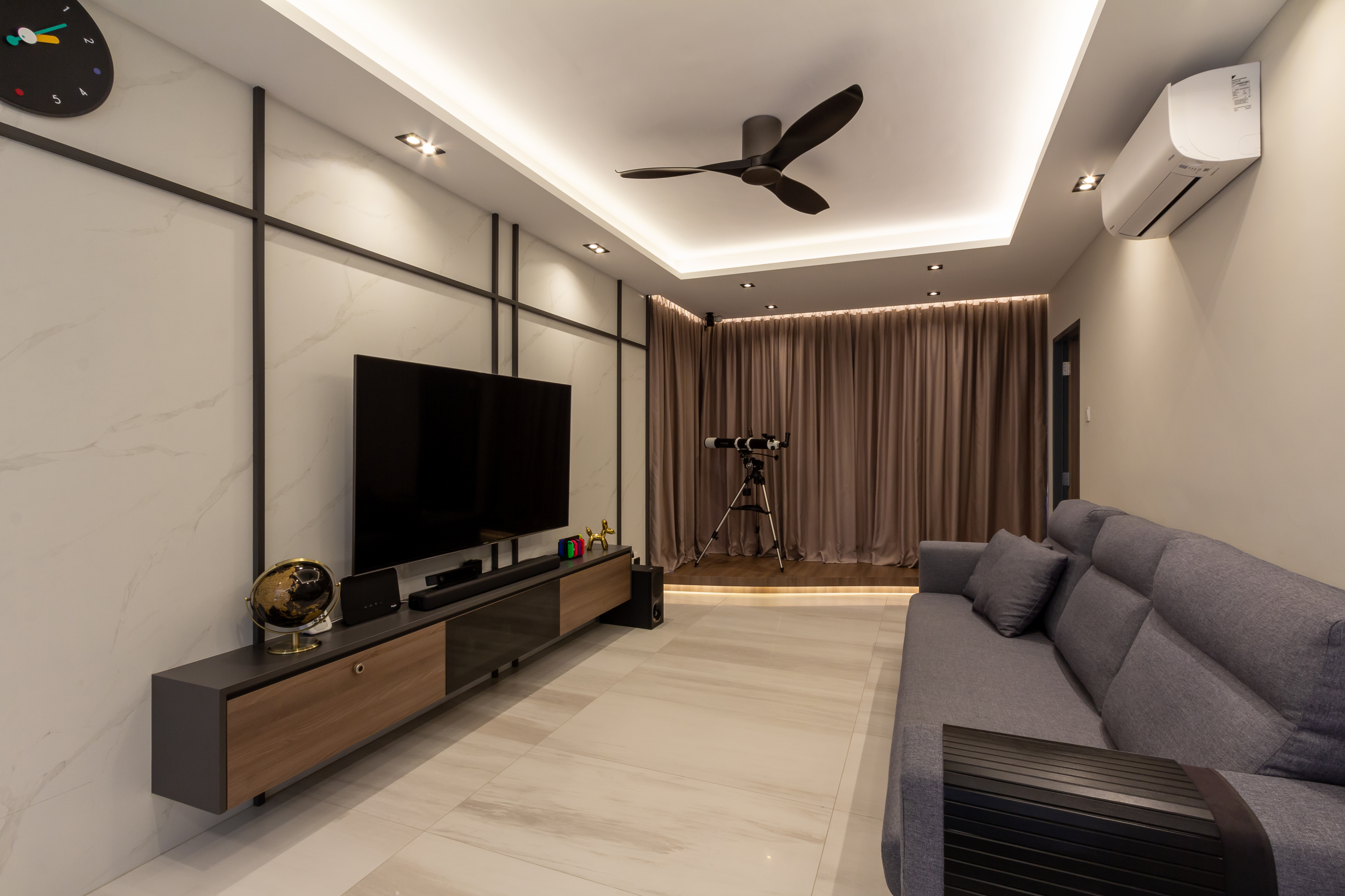 Modern, Scandinavian Design - Living Room - HDB 4 Room - Design by Fineline Design Pte Ltd