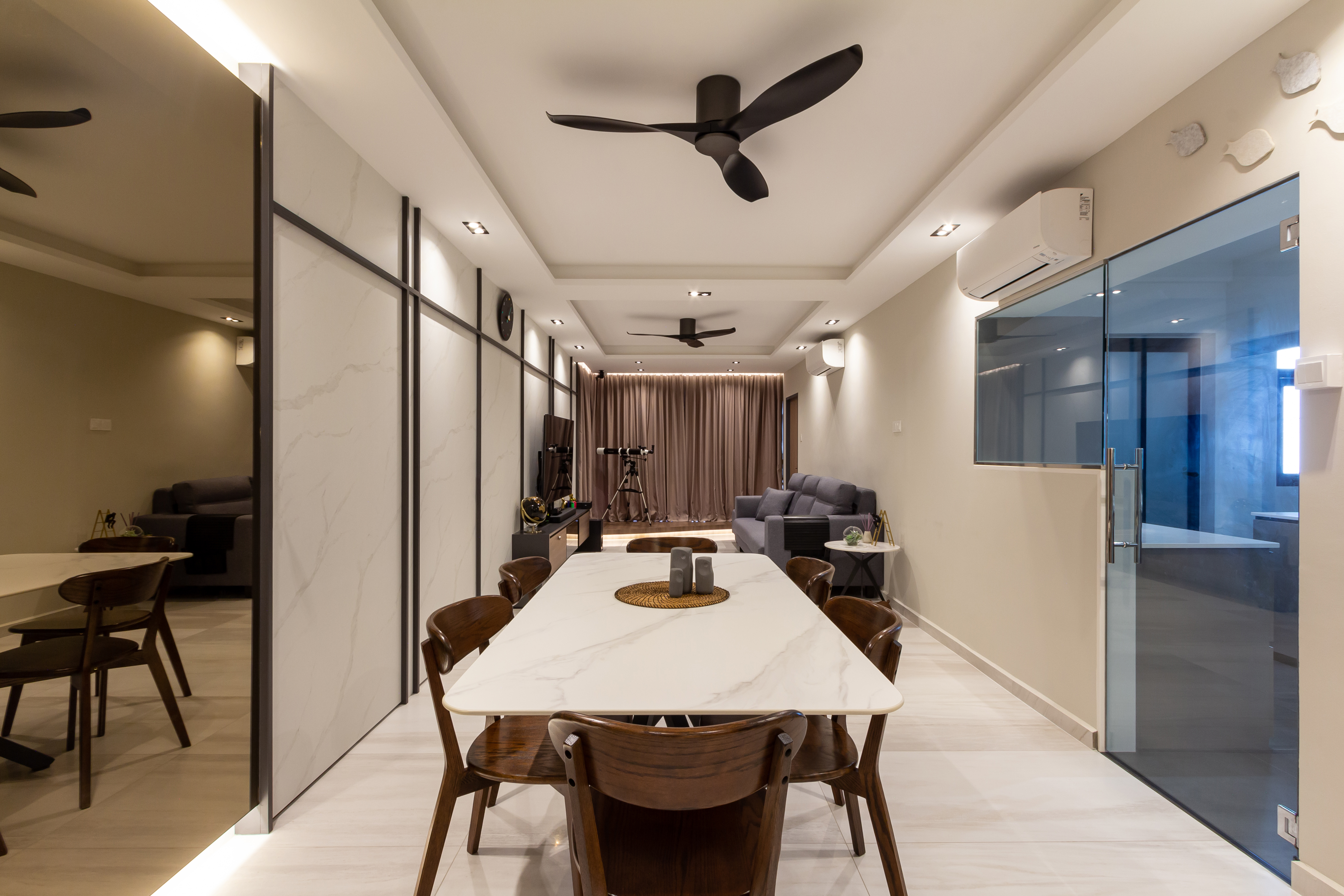 Modern, Scandinavian Design - Dining Room - HDB 4 Room - Design by Fineline Design Pte Ltd