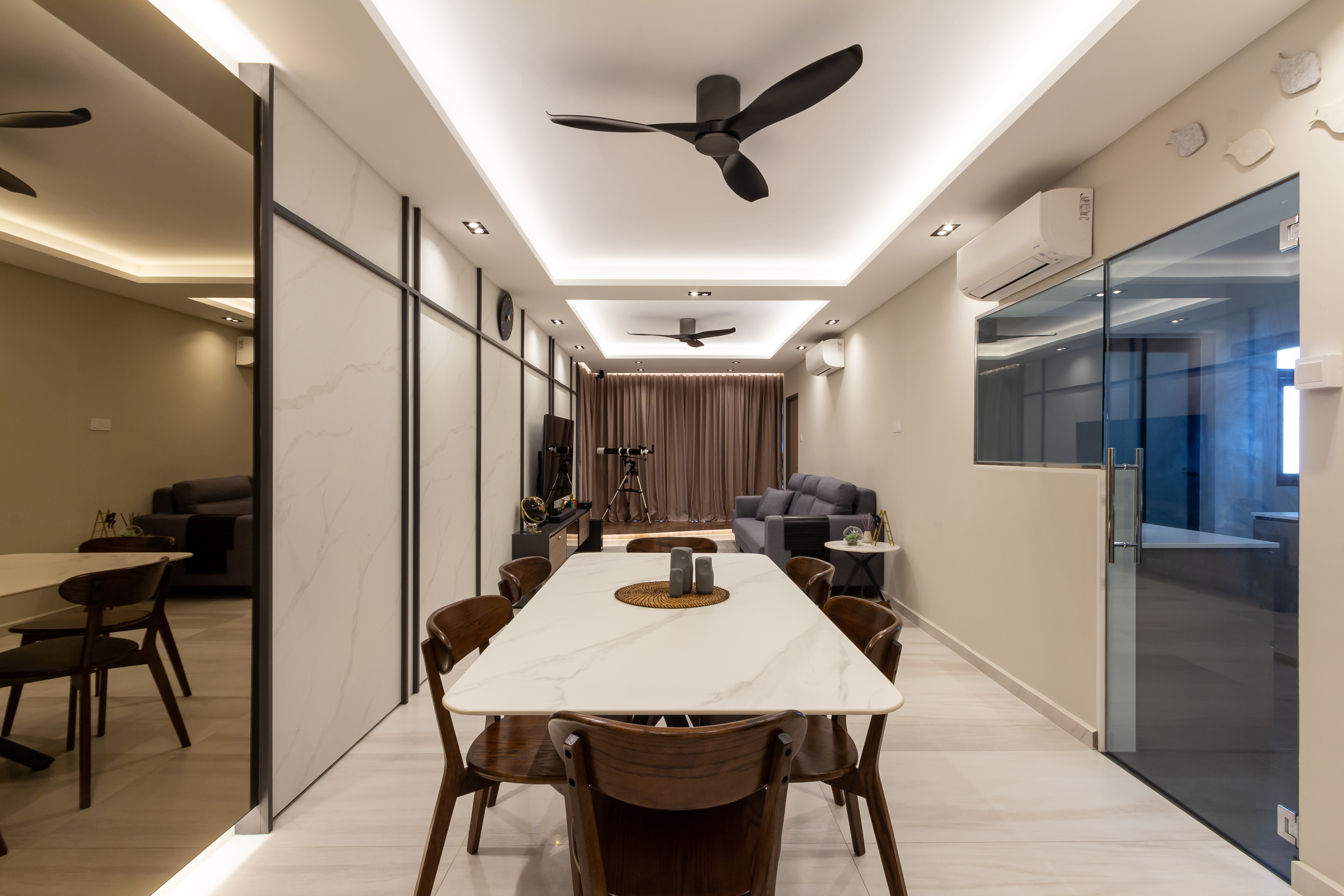 Modern, Scandinavian Design - Dining Room - HDB 4 Room - Design by Fineline Design Pte Ltd