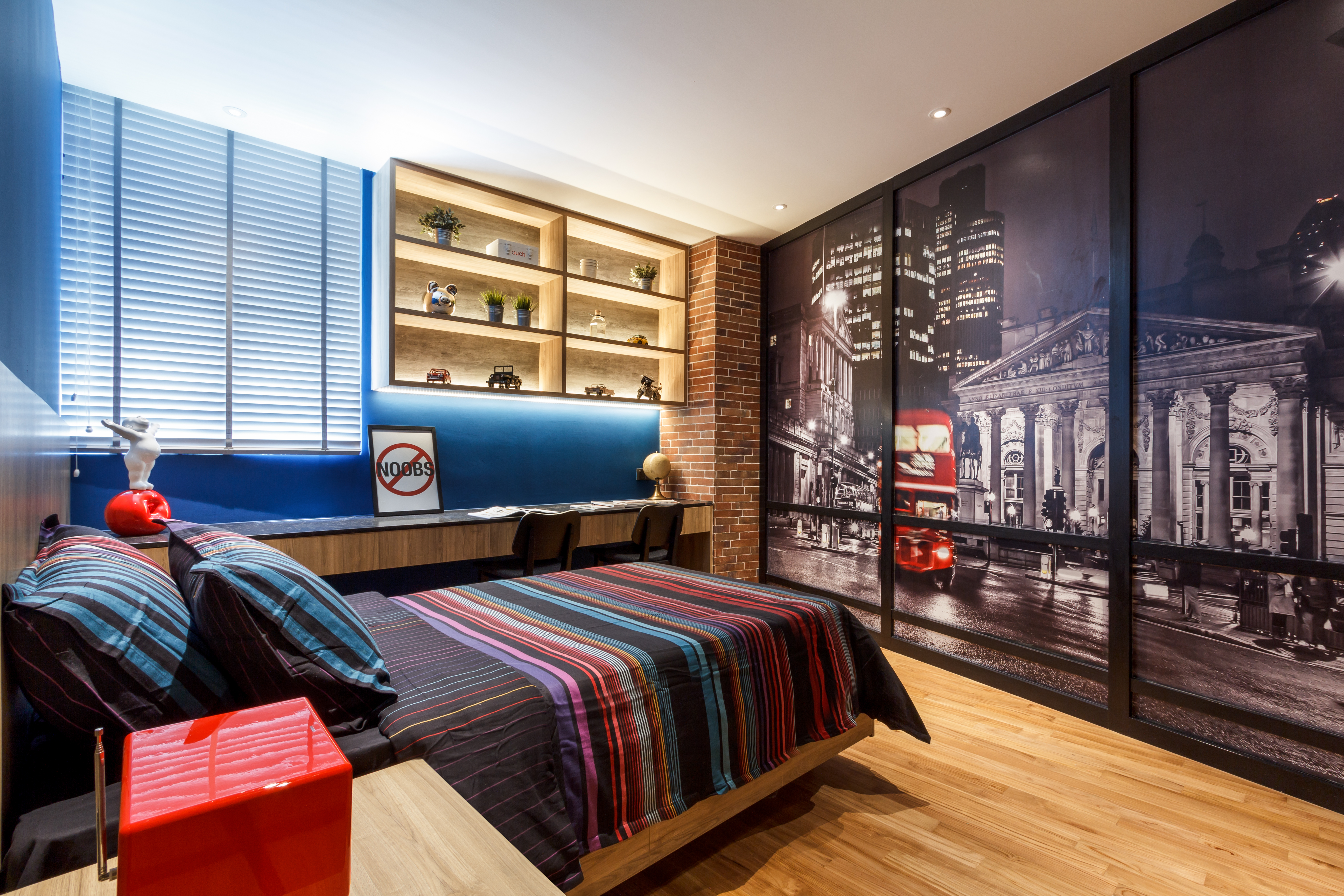 Contemporary, Eclectic Design - Bedroom - Office - Design by Fineline Design Pte Ltd