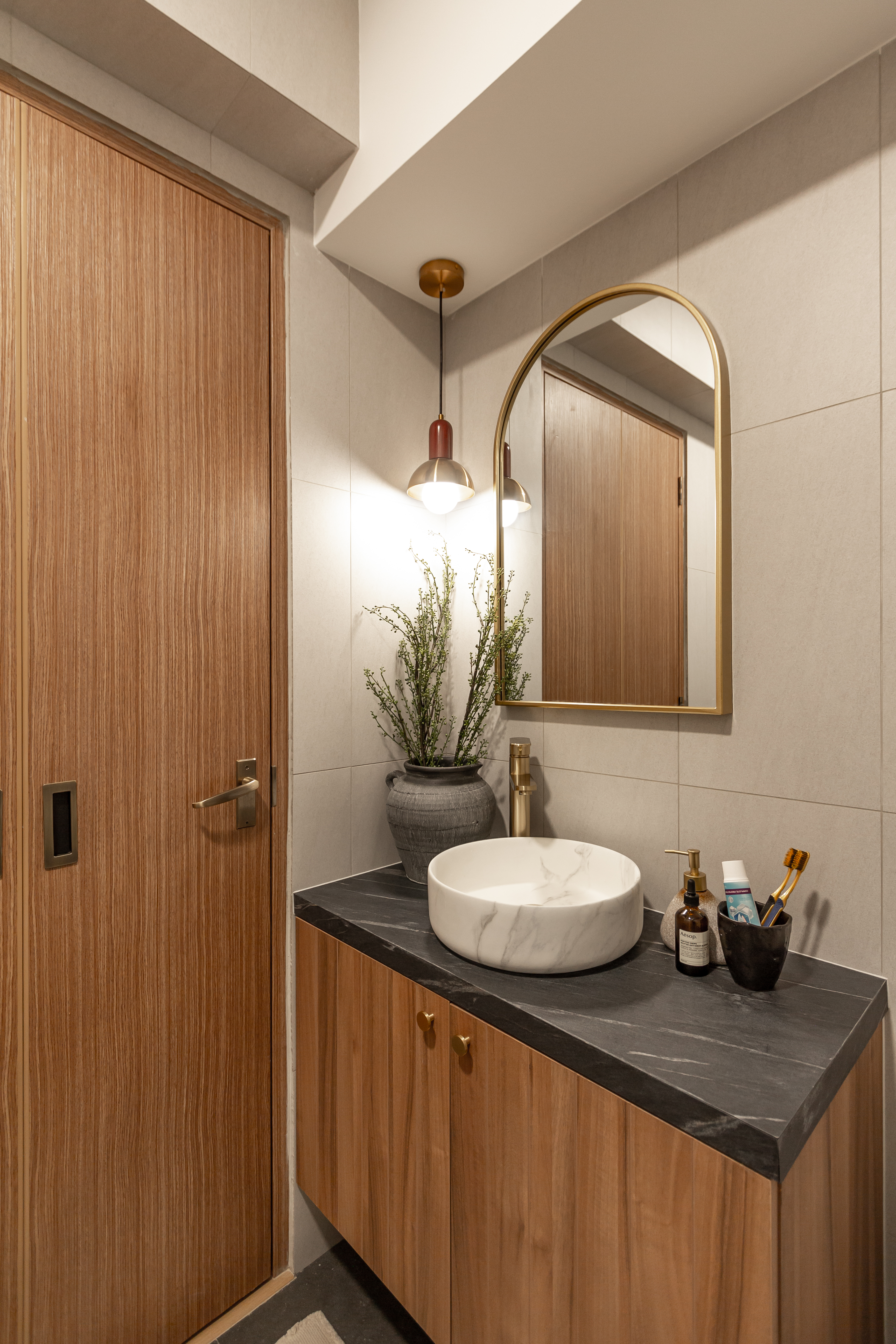 Eclectic Design - Bathroom - HDB 4 Room - Design by Fineline Design Pte Ltd