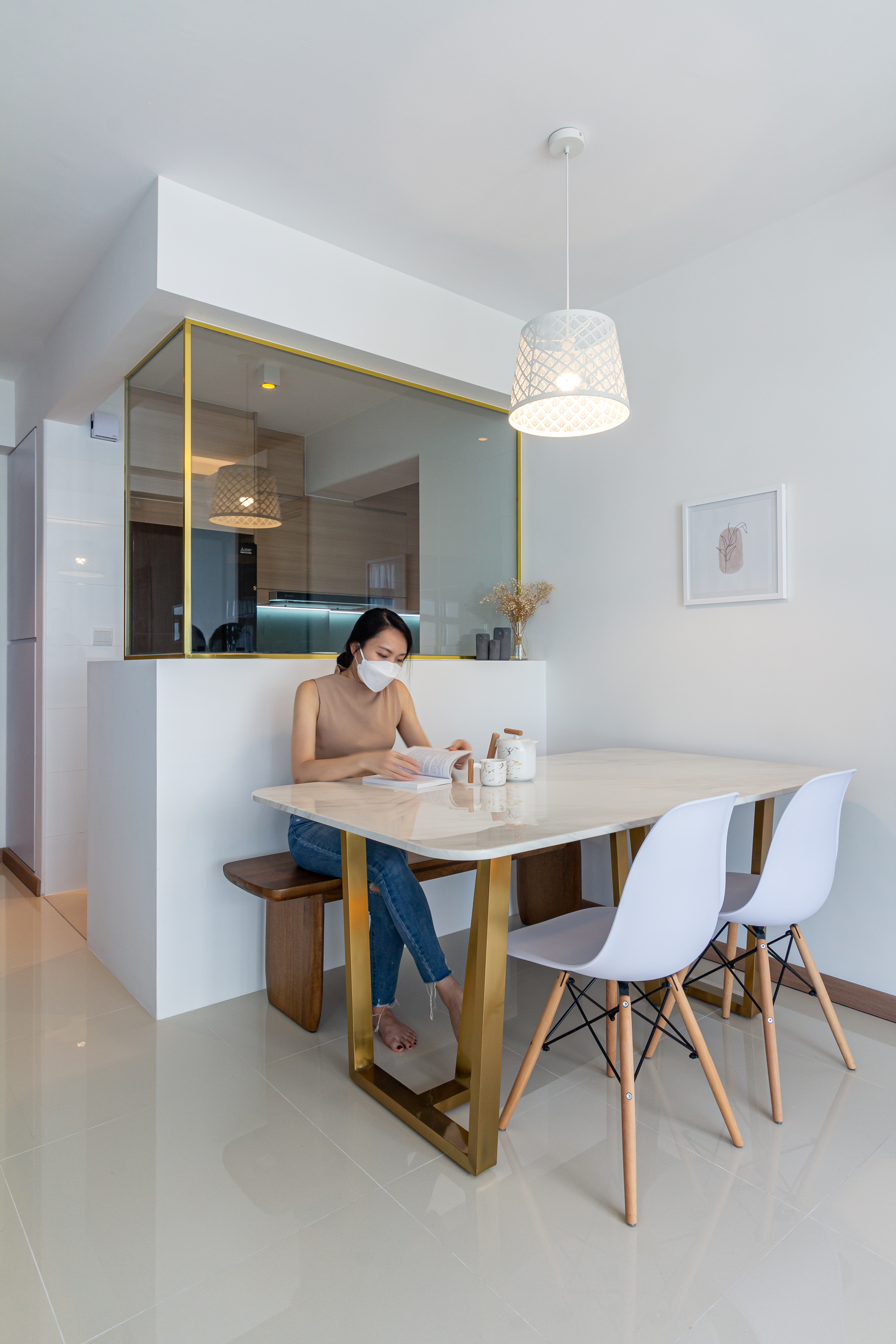 Scandinavian Design - Dining Room - HDB 4 Room - Design by Fineline Design Pte Ltd