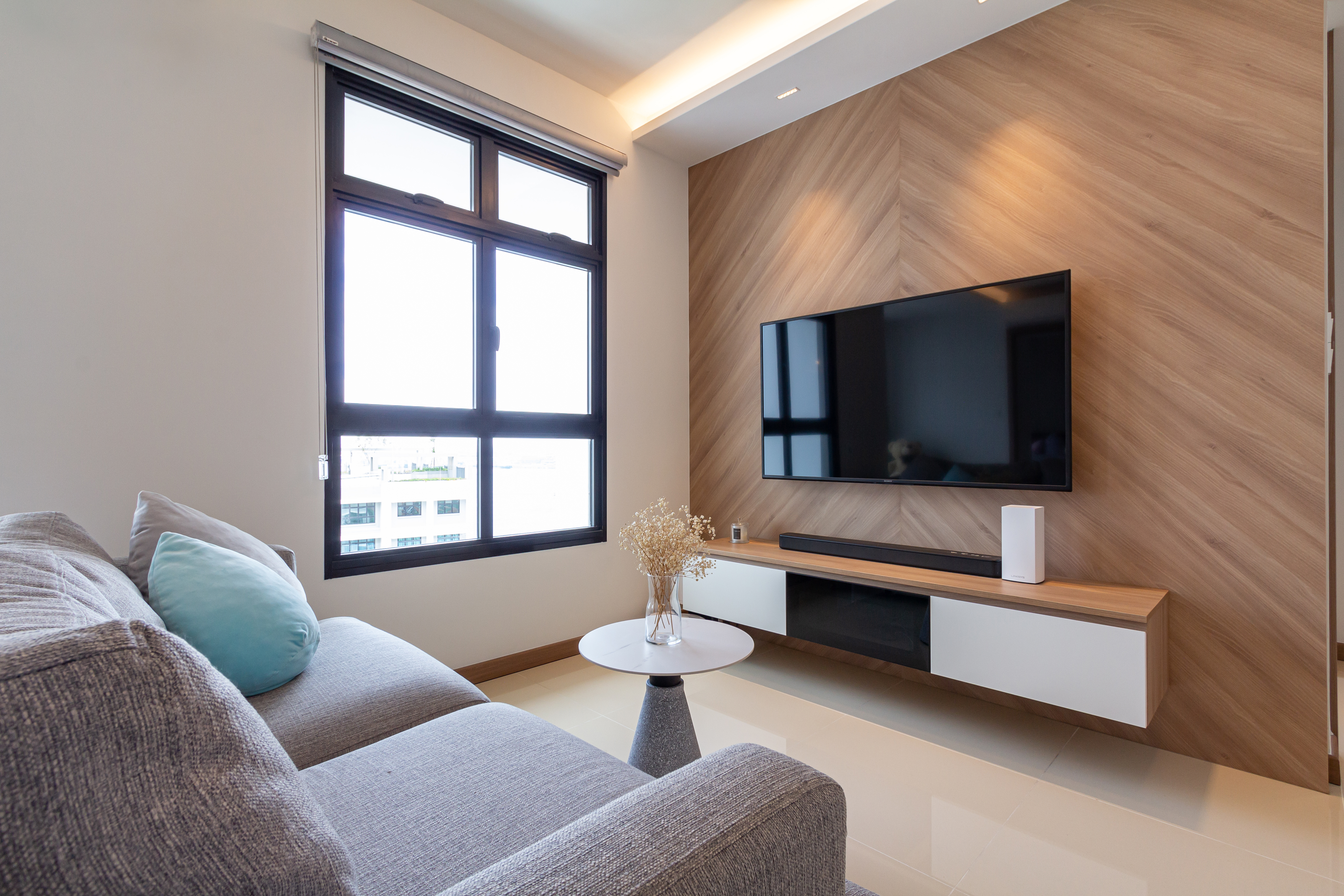 Scandinavian Design - Living Room - HDB 4 Room - Design by Fineline Design Pte Ltd