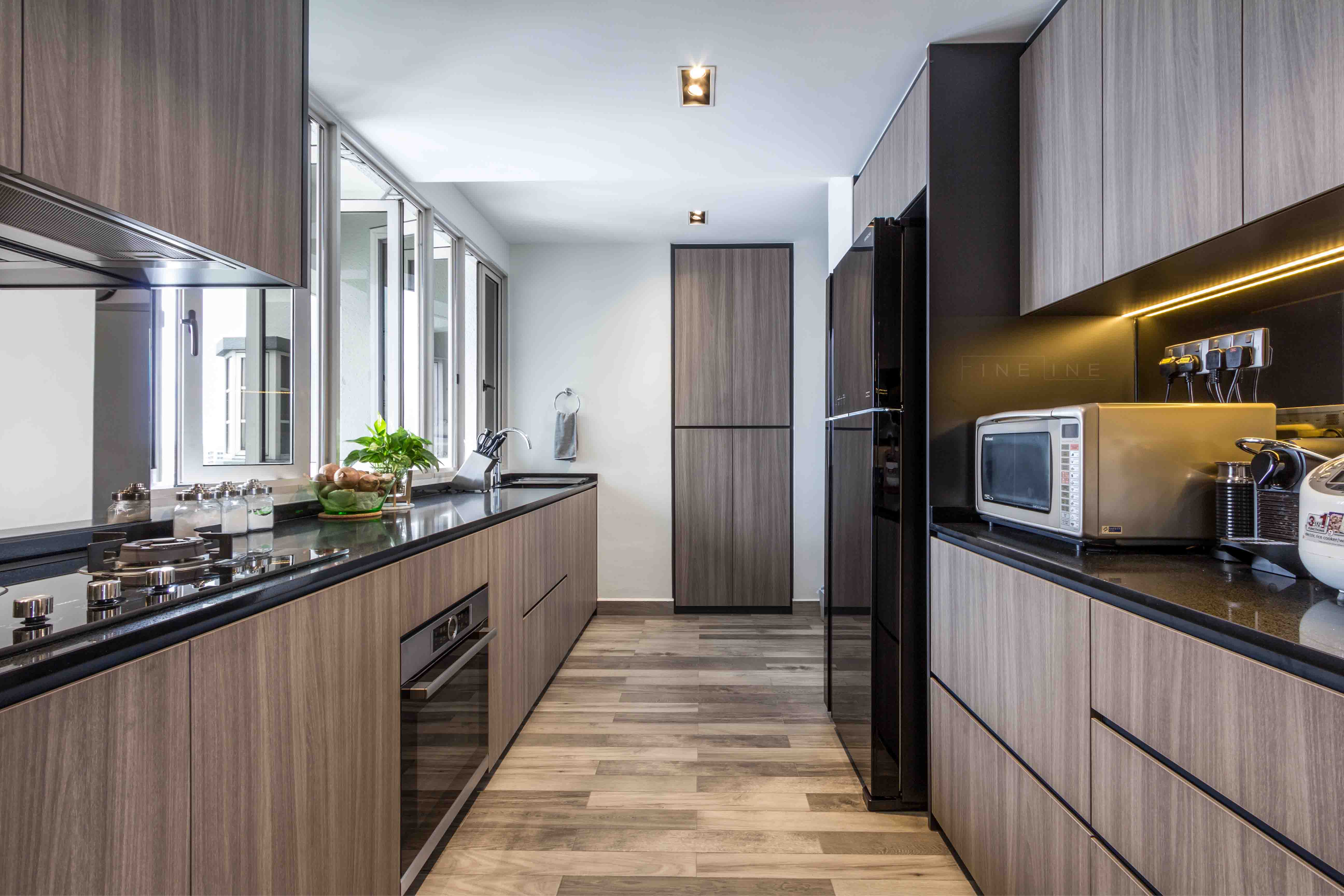 Industrial, Modern Design - Kitchen - Condominium - Design by Fineline Design Pte Ltd