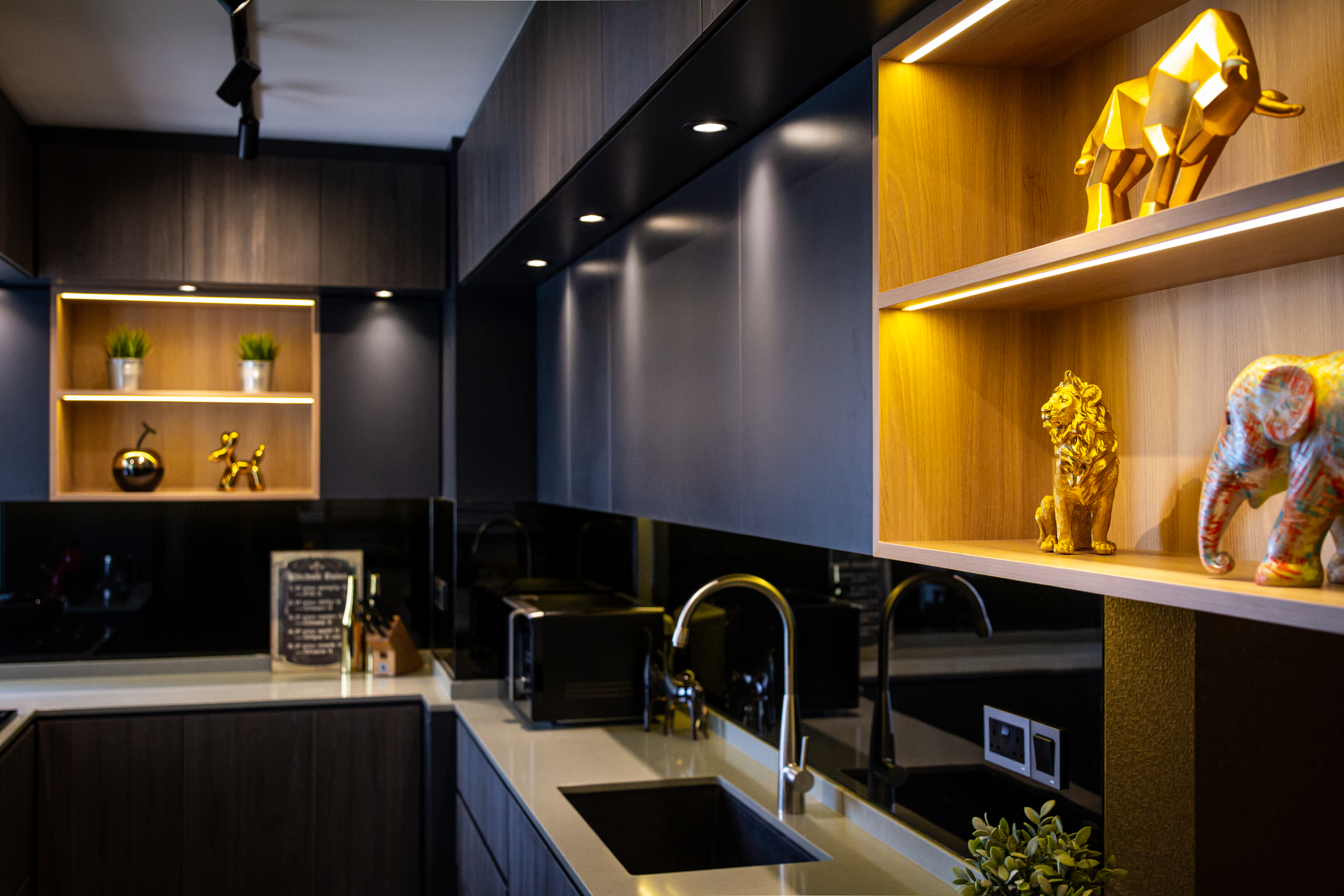 Contemporary, Industrial, Modern Design - Kitchen - HDB 5 Room - Design by Fineline Design Pte Ltd