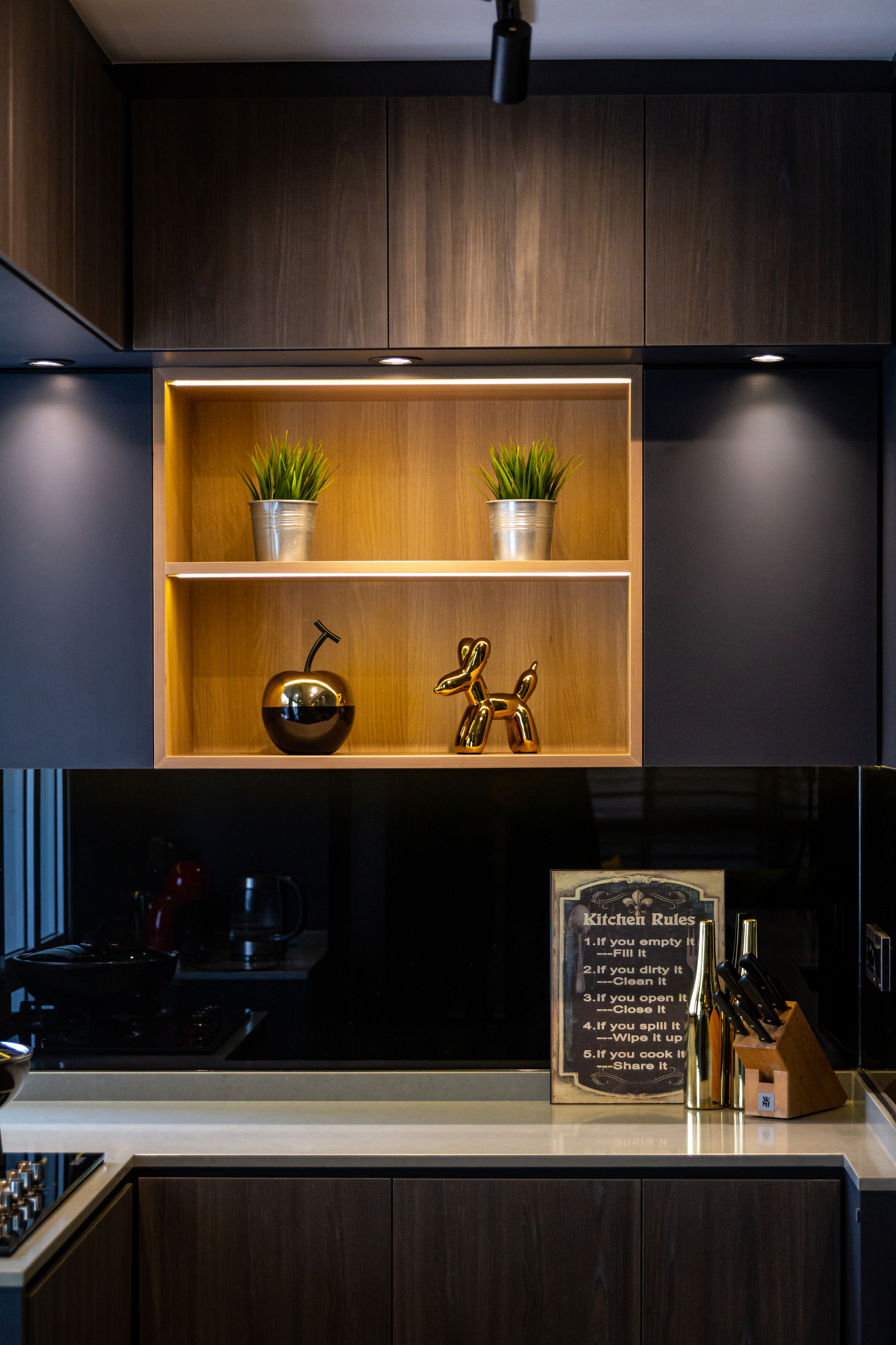 Contemporary, Industrial, Modern Design - Kitchen - HDB 5 Room - Design by Fineline Design Pte Ltd