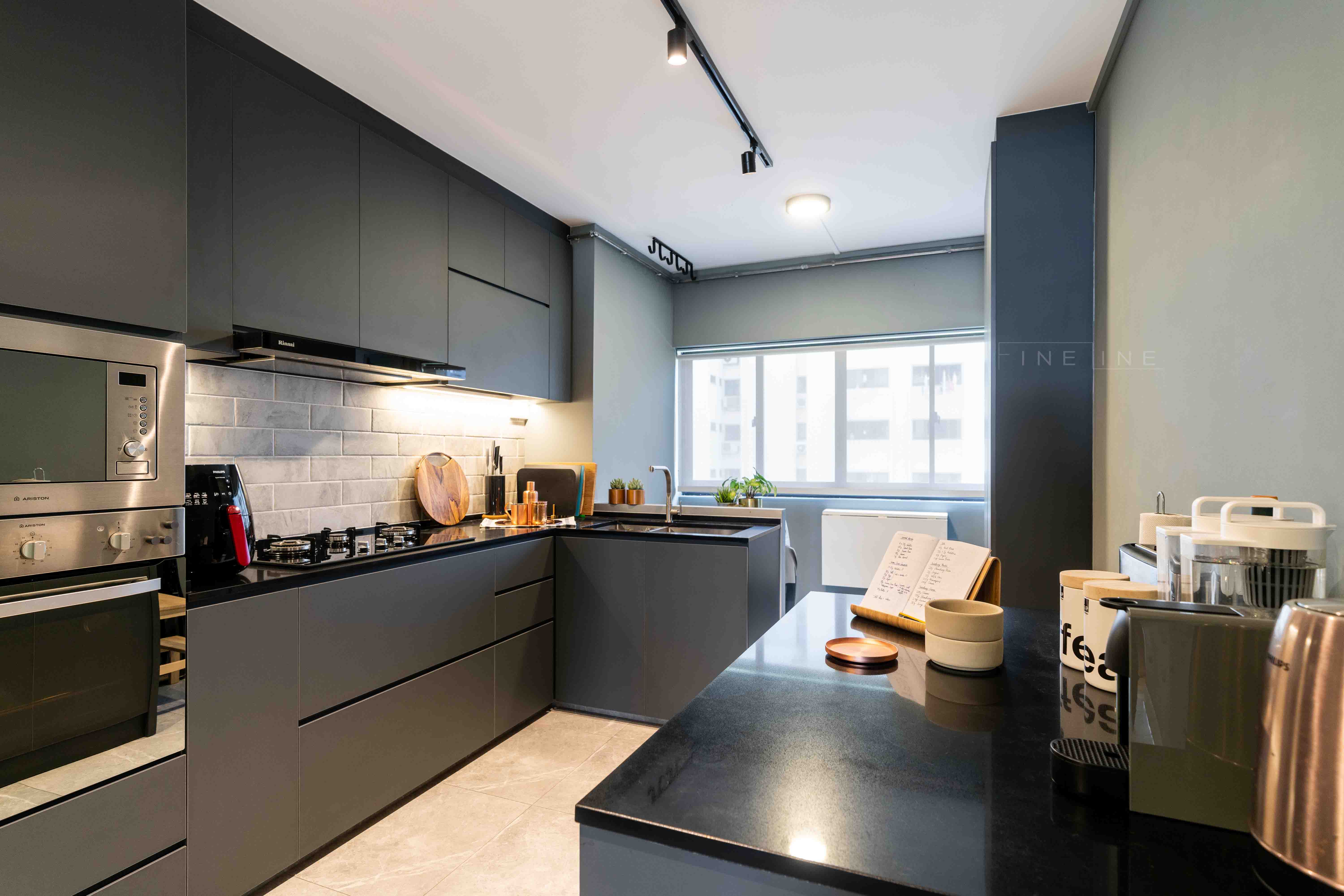 Scandinavian Design - Kitchen - HDB 3 Room - Design by Fineline Design Pte Ltd