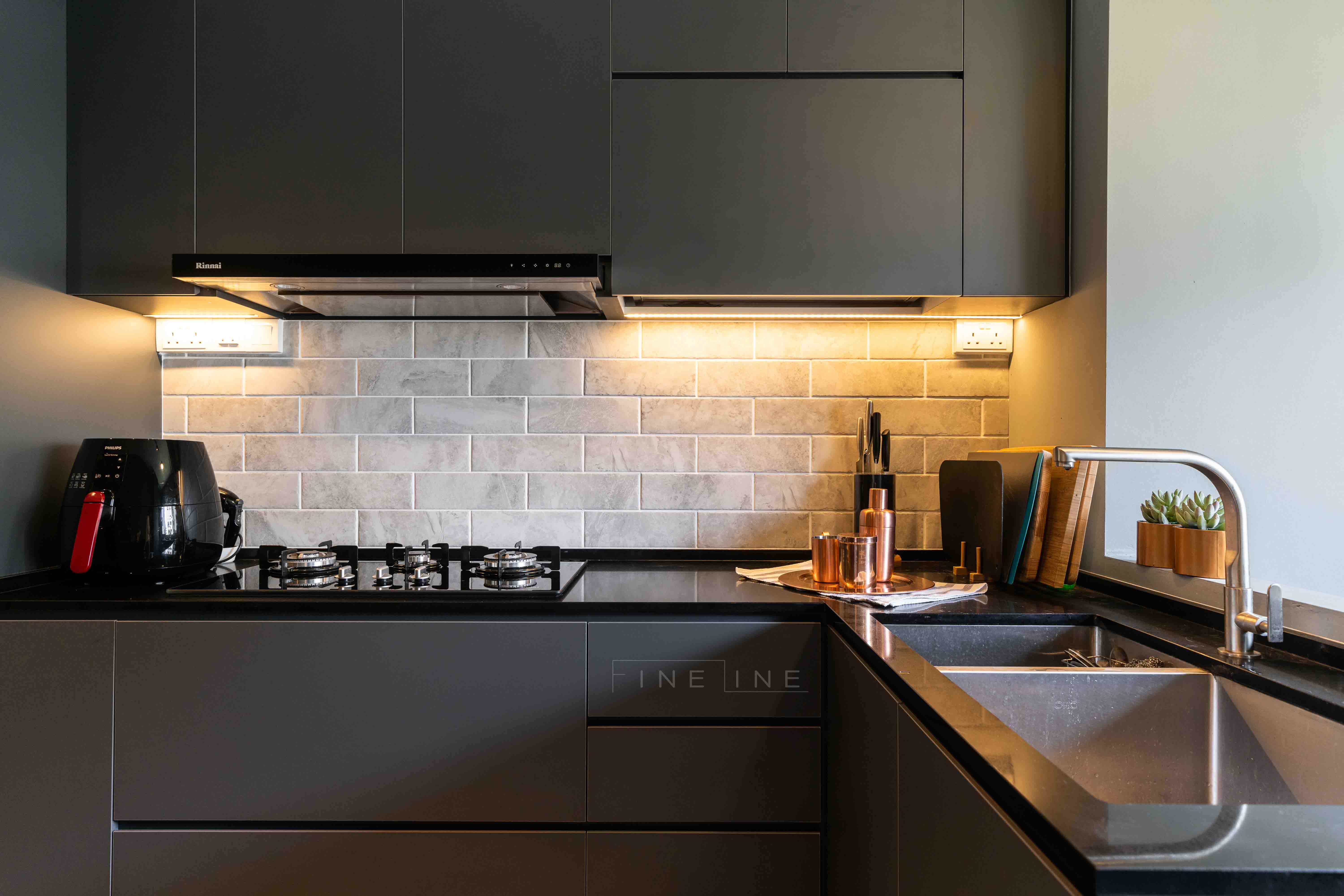 Scandinavian Design - Kitchen - HDB 3 Room - Design by Fineline Design Pte Ltd