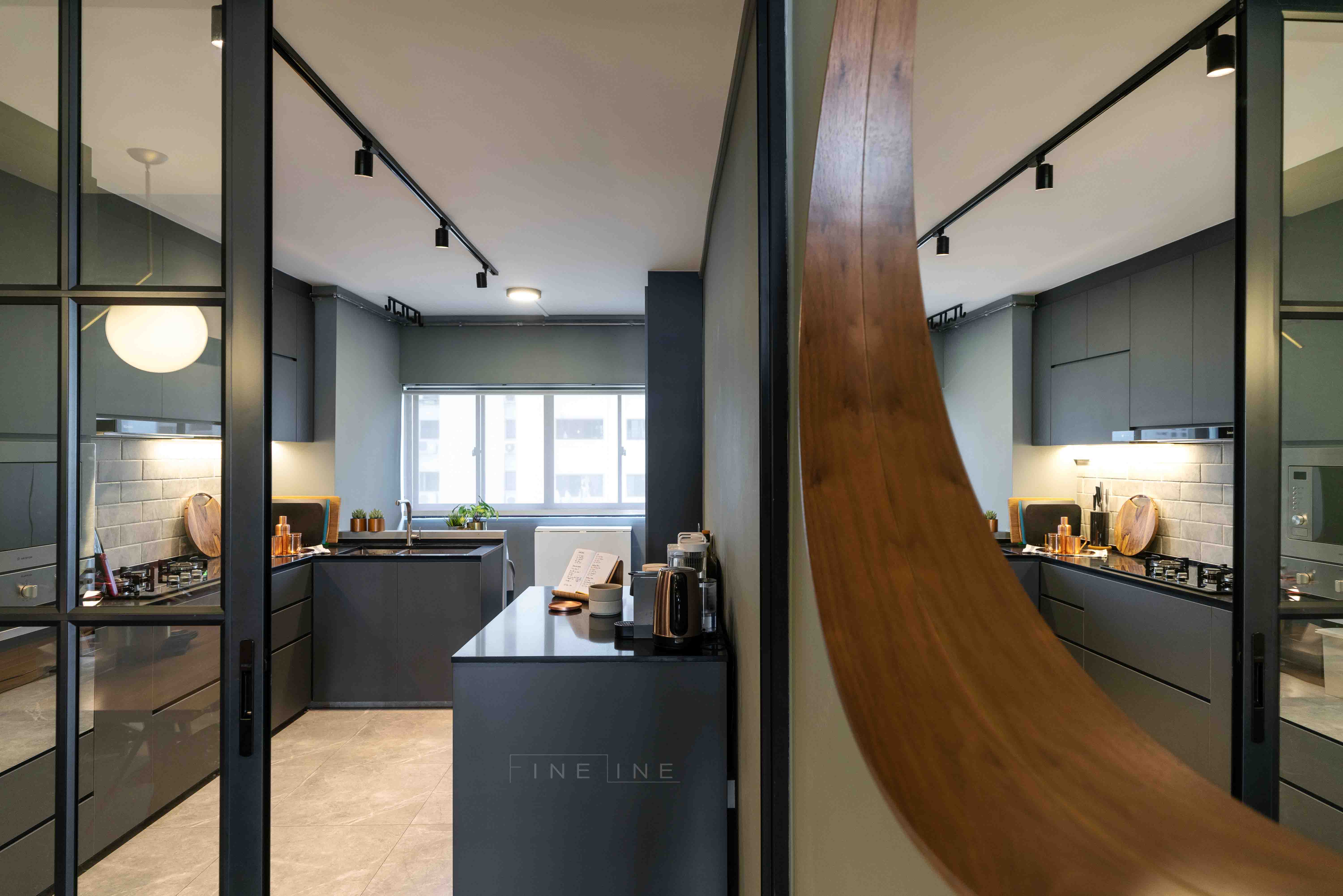 Scandinavian Design - Kitchen - HDB 3 Room - Design by Fineline Design Pte Ltd