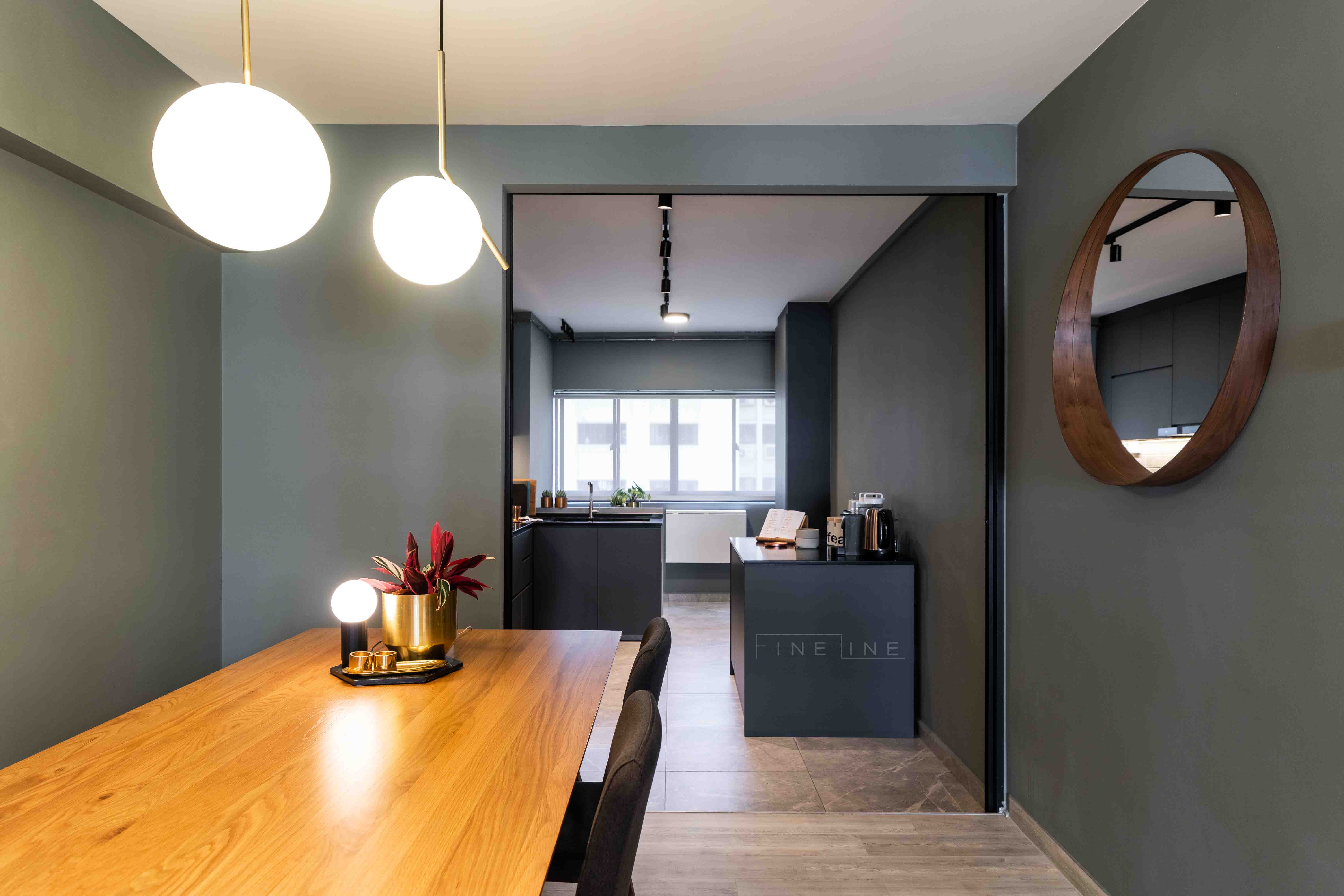 Scandinavian Design - Dining Room - HDB 3 Room - Design by Fineline Design Pte Ltd