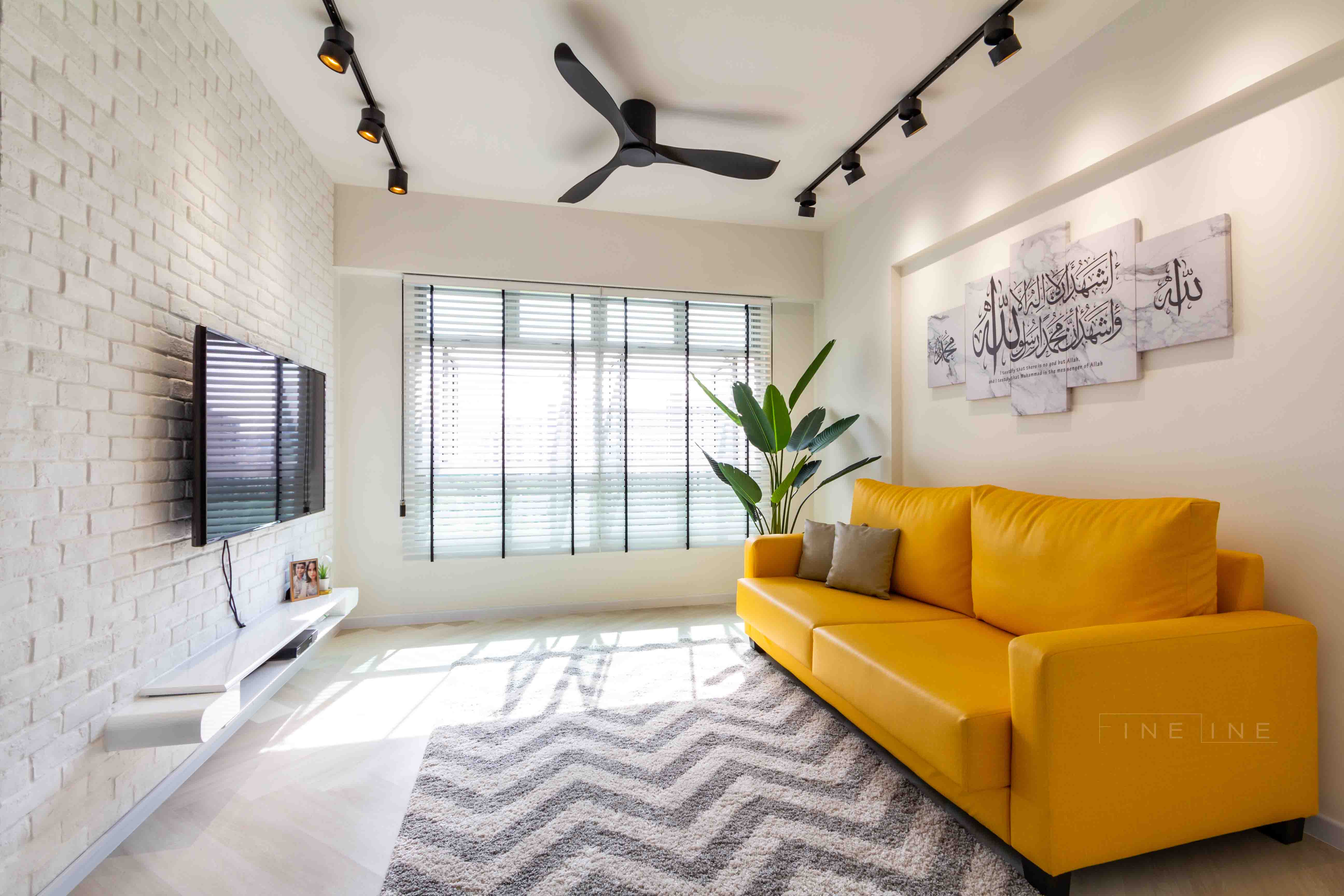 Contemporary, Industrial Design - Living Room - HDB 4 Room - Design by Fineline Design Pte Ltd