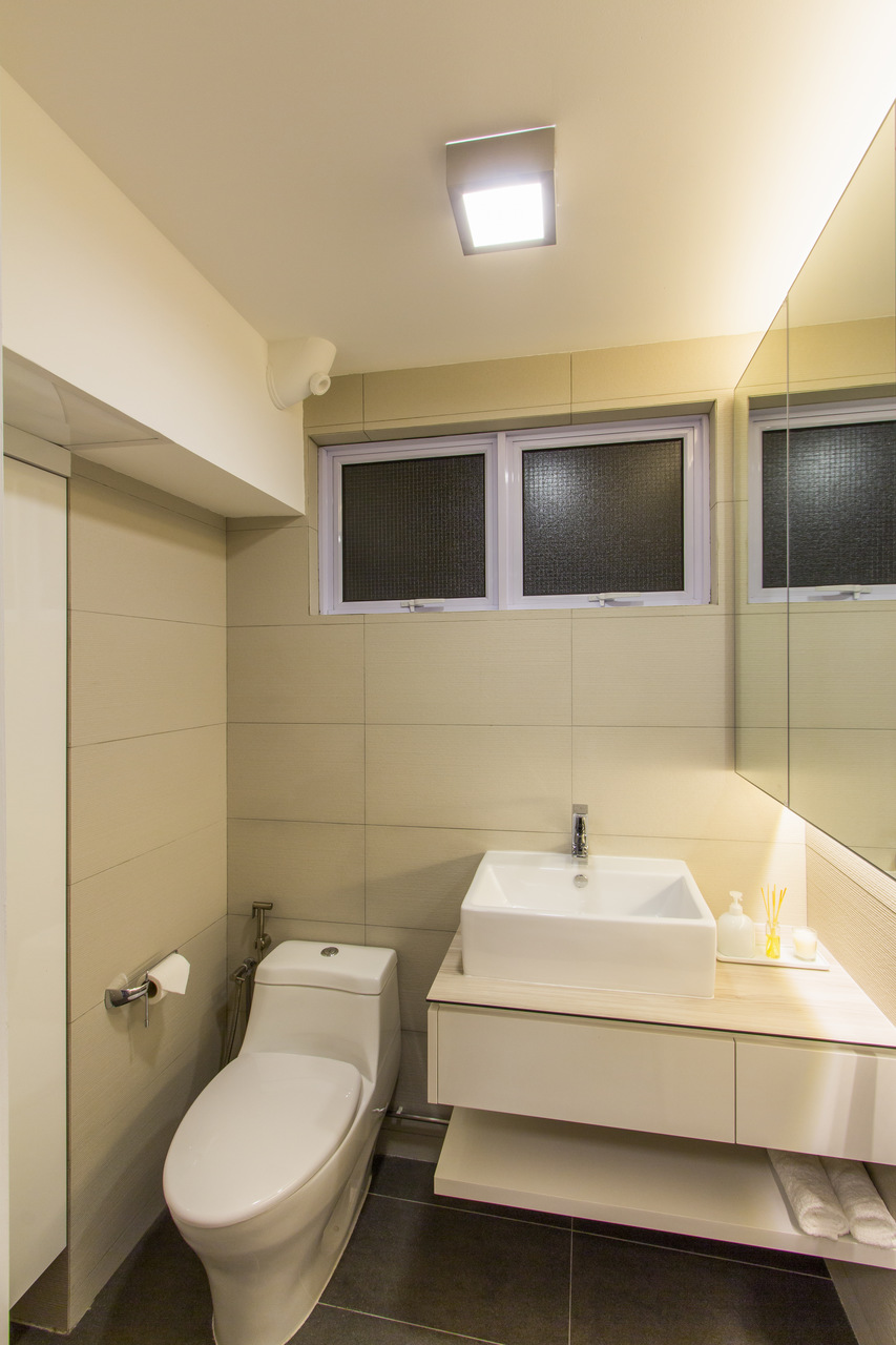 Contemporary, Modern, Rustic Design - Bathroom - HDB 4 Room - Design by Fineline Design Pte Ltd