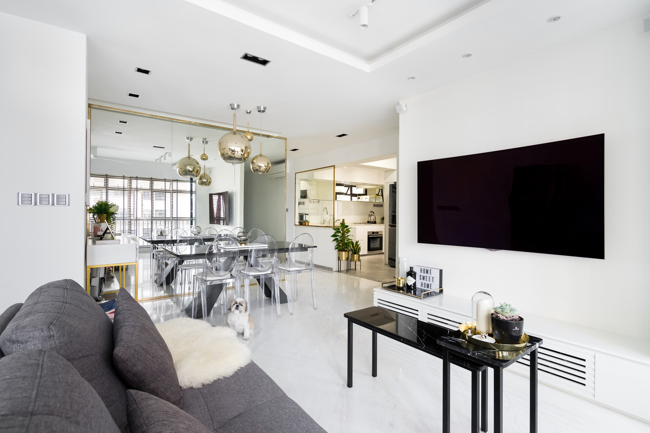 Minimalist Design - Living Room - HDB 4 Room - Design by Fineline Design Pte Ltd