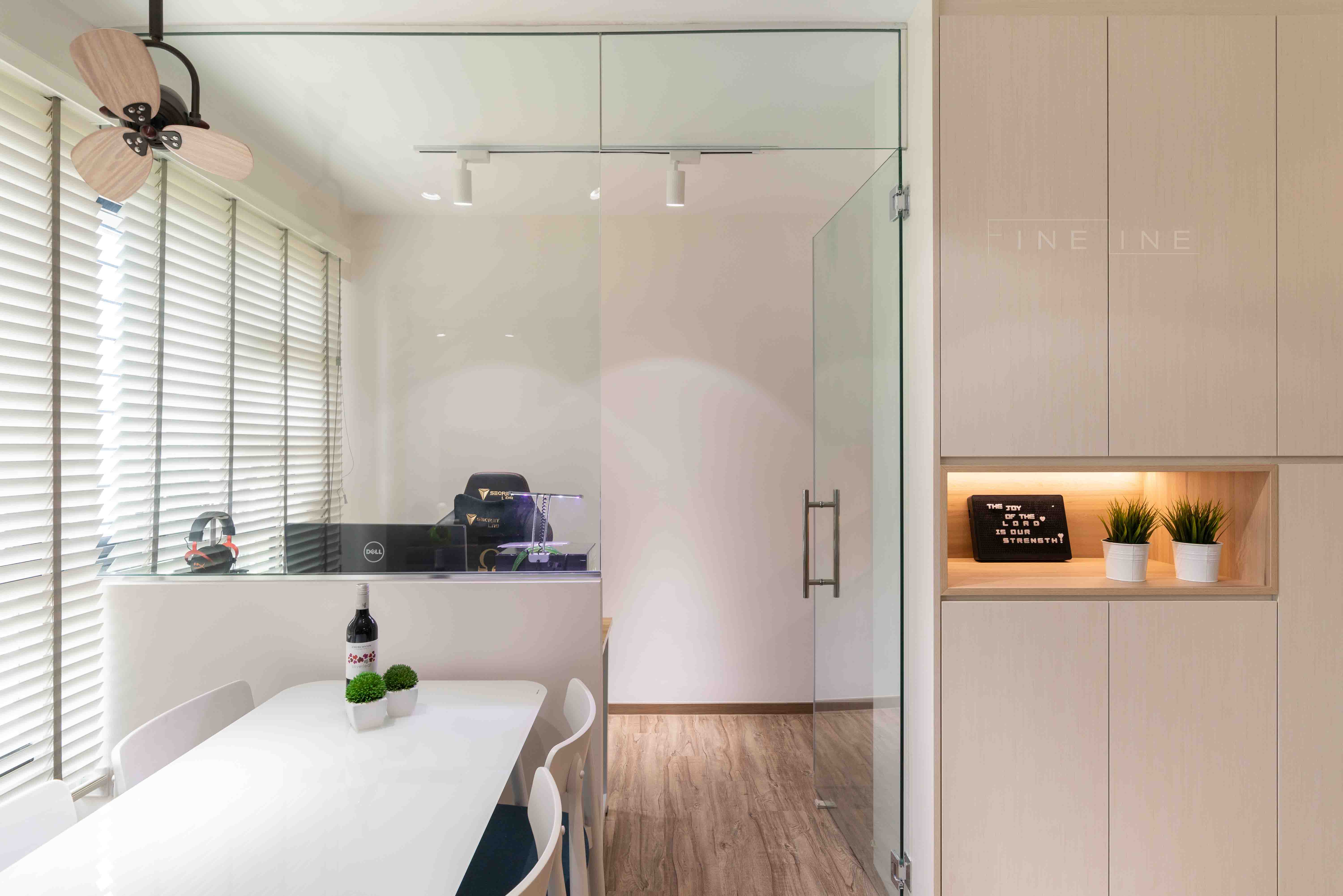 Scandinavian Design - Study Room - HDB 4 Room - Design by Fineline Design Pte Ltd