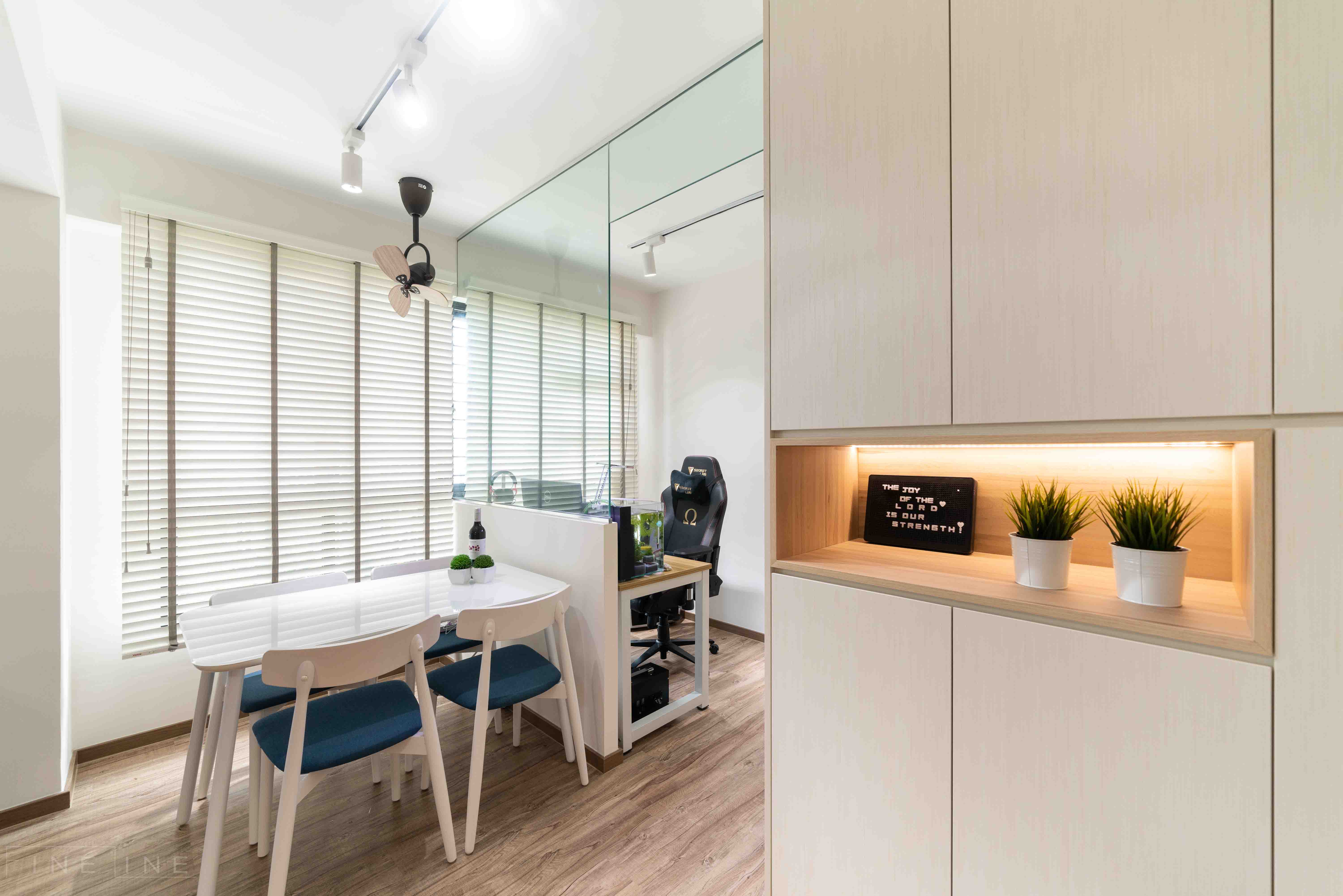 Scandinavian Design - Dining Room - HDB 4 Room - Design by Fineline Design Pte Ltd