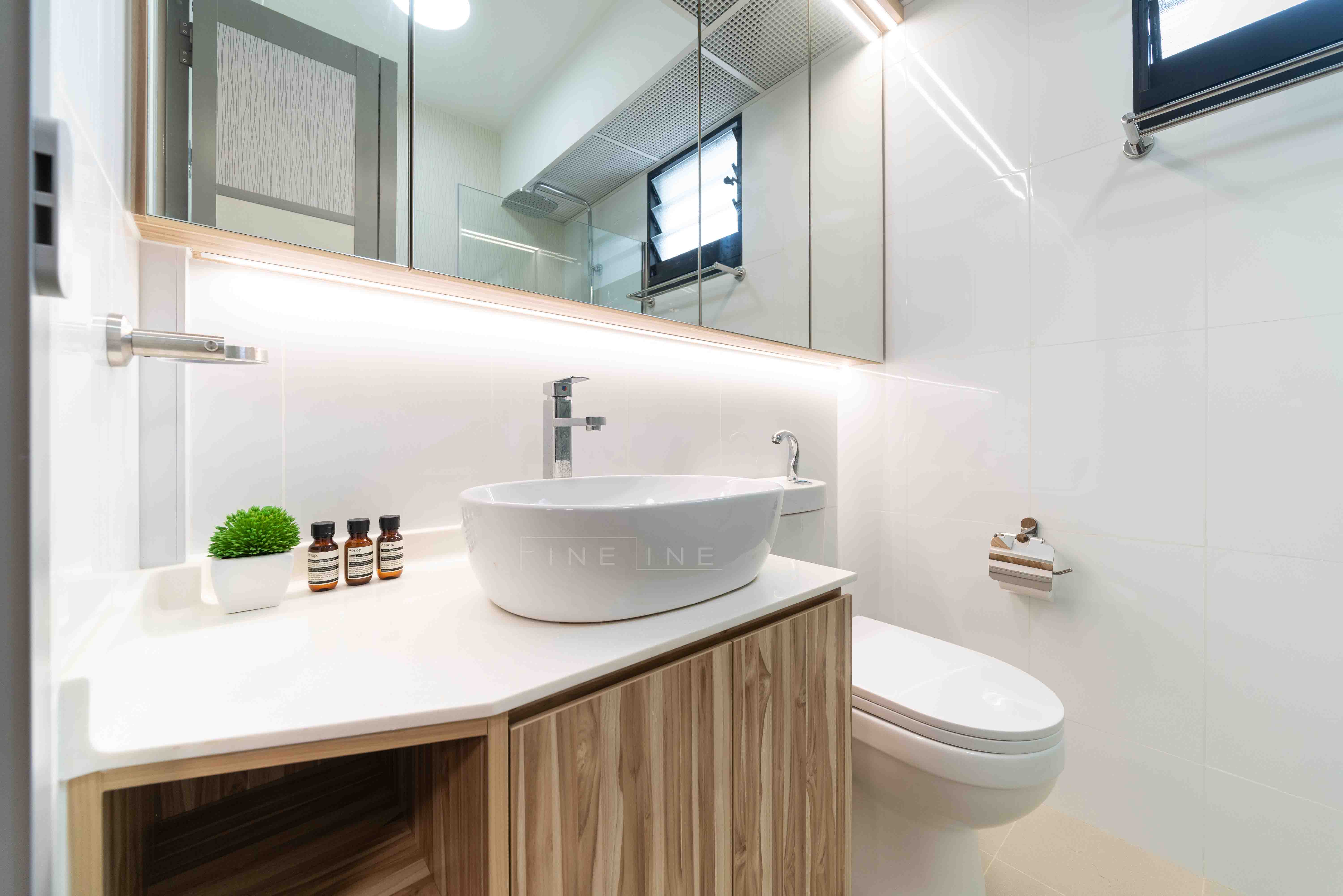 Scandinavian Design - Bathroom - HDB 4 Room - Design by Fineline Design Pte Ltd