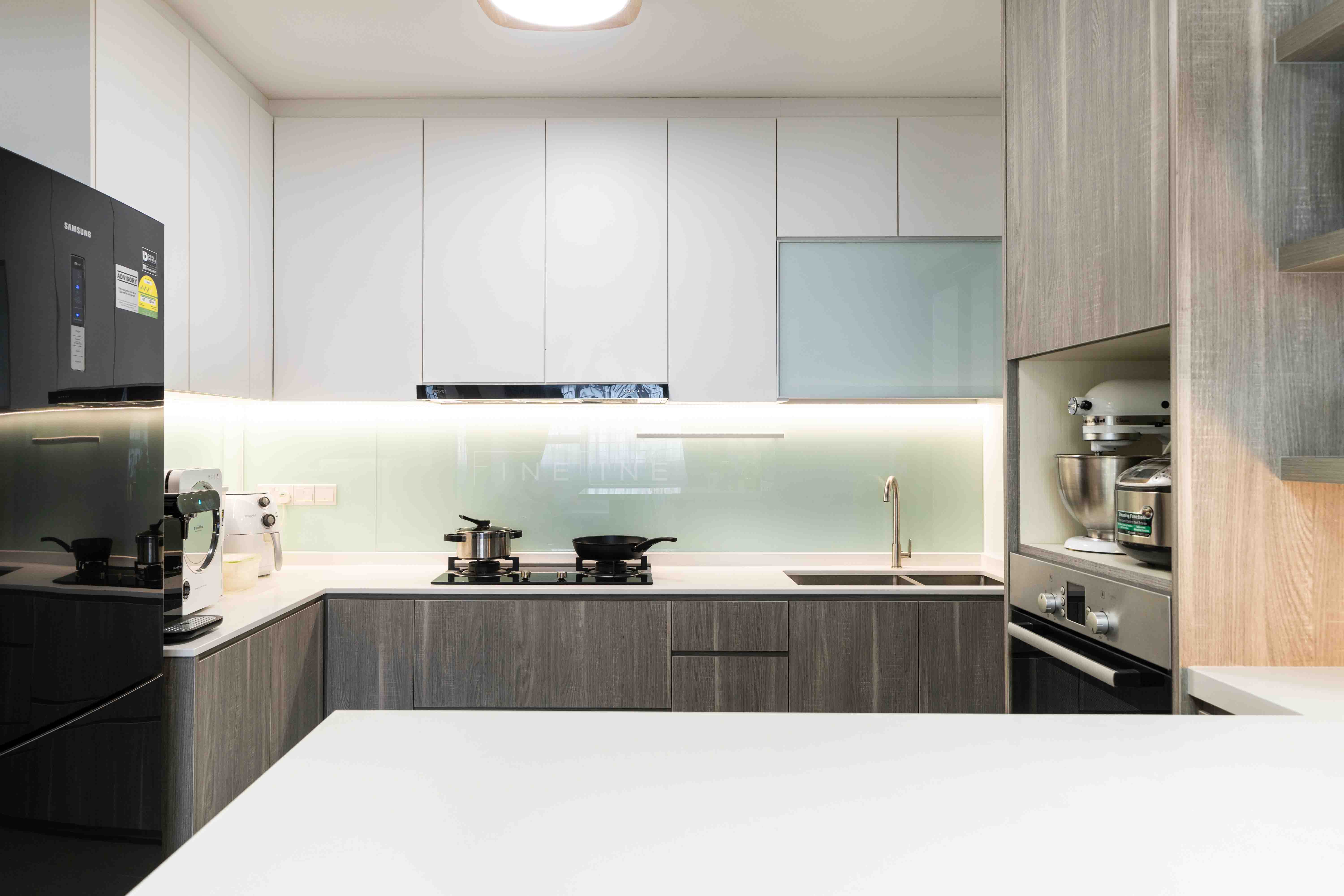 Scandinavian Design - Kitchen - HDB 4 Room - Design by Fineline Design Pte Ltd