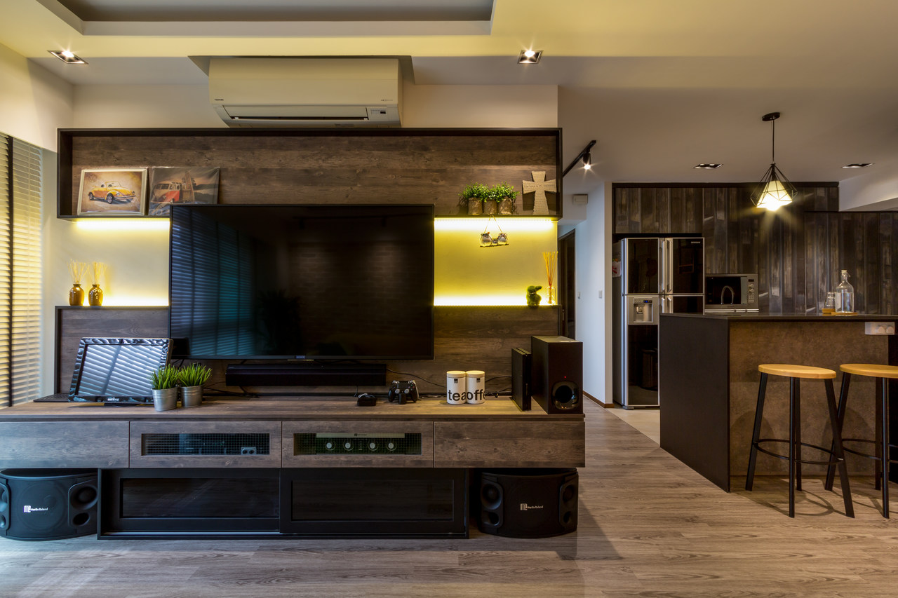 Contemporary, Modern Design - Living Room - HDB 4 Room - Design by Fineline Design Pte Ltd