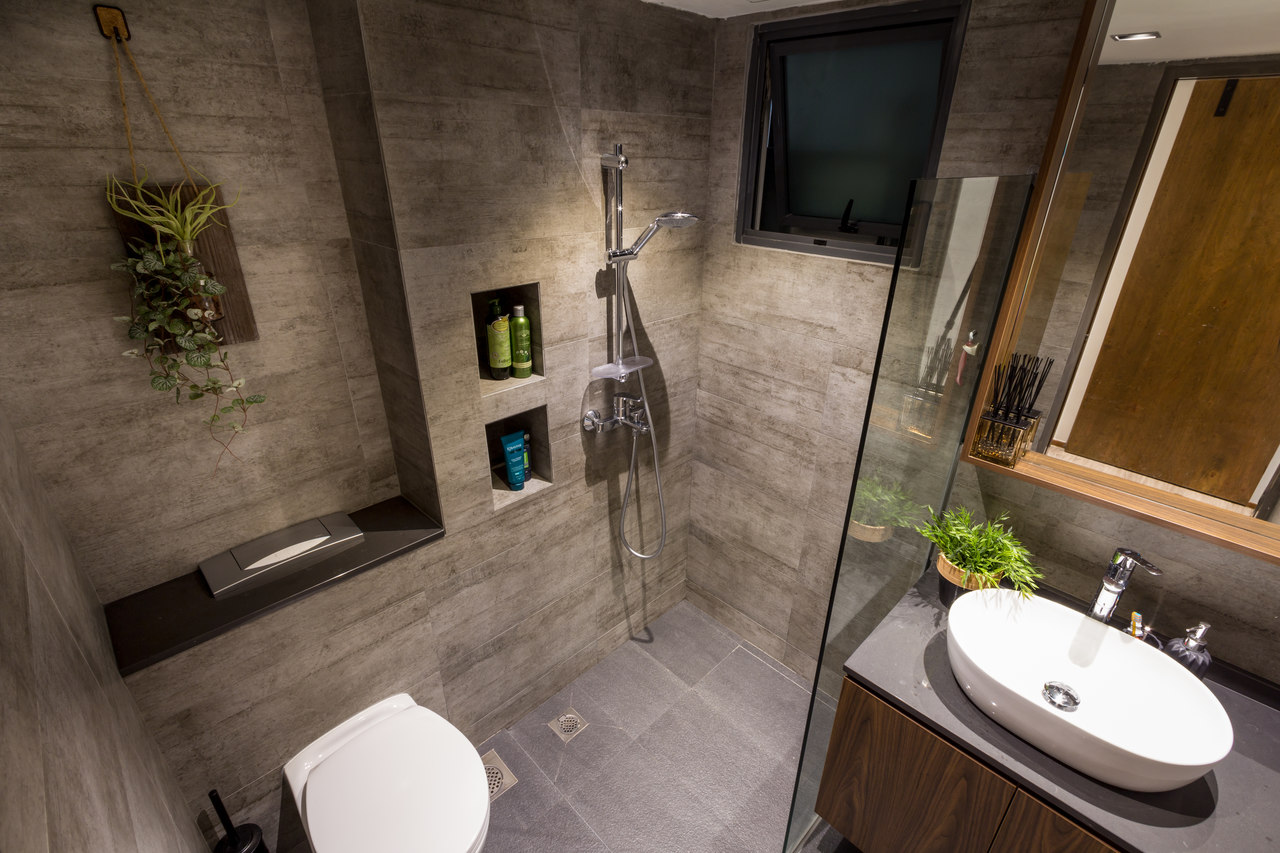 Contemporary, Modern Design - Bathroom - HDB 4 Room - Design by Fineline Design Pte Ltd