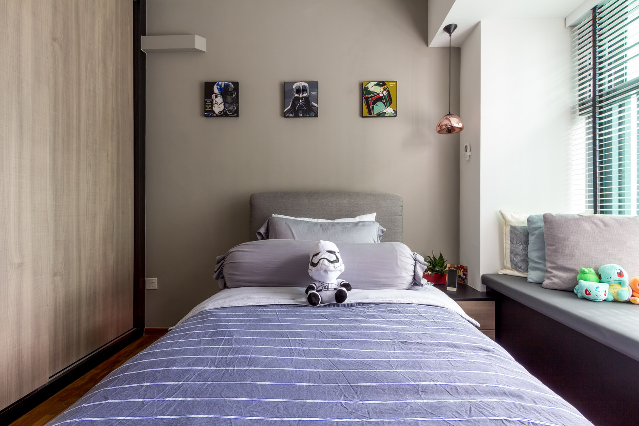 Contemporary, Modern Design - Bedroom - HDB 4 Room - Design by Fineline Design Pte Ltd