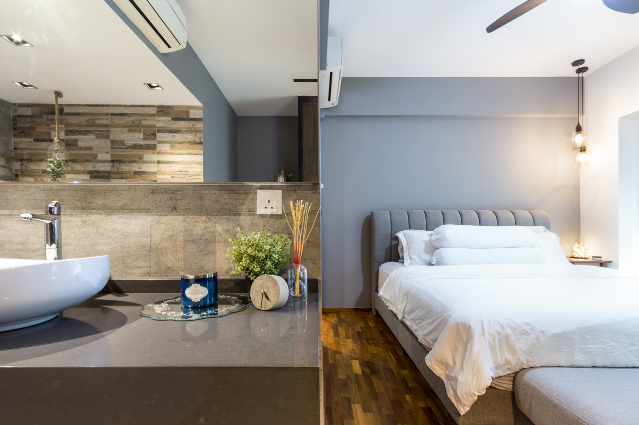 Contemporary, Modern Design - Bedroom - HDB 4 Room - Design by Fineline Design Pte Ltd