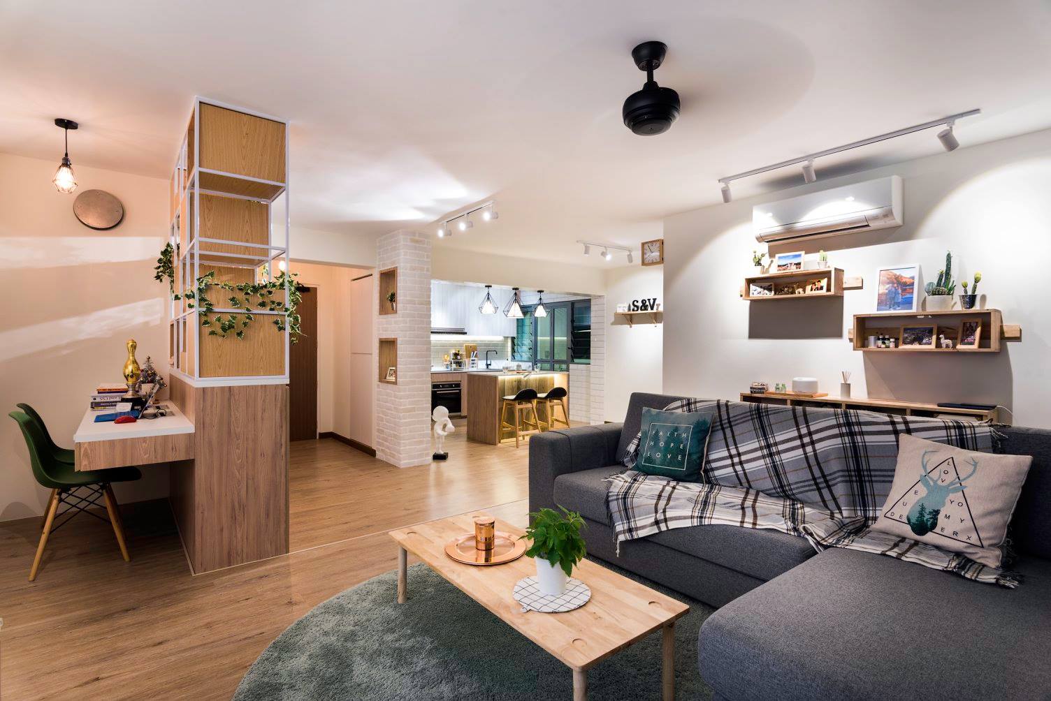 Scandinavian Design - Living Room - HDB 4 Room - Design by Fineline Design Pte Ltd