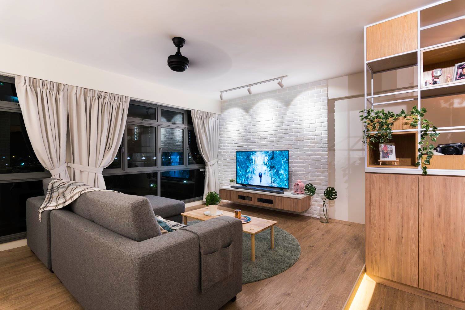 Scandinavian Design - Living Room - HDB 4 Room - Design by Fineline Design Pte Ltd