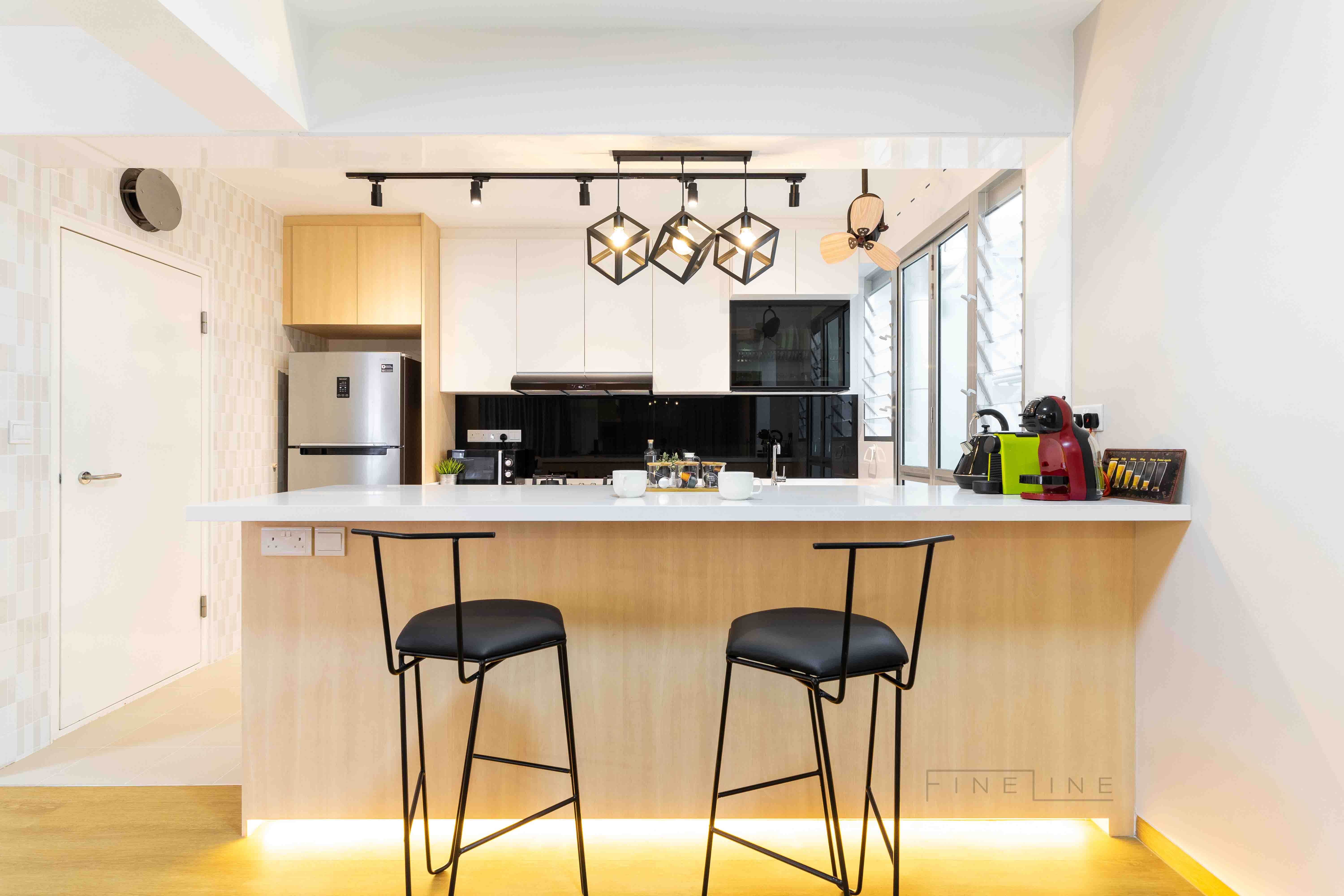 Scandinavian Design - Kitchen - HDB 5 Room - Design by Fineline Design Pte Ltd