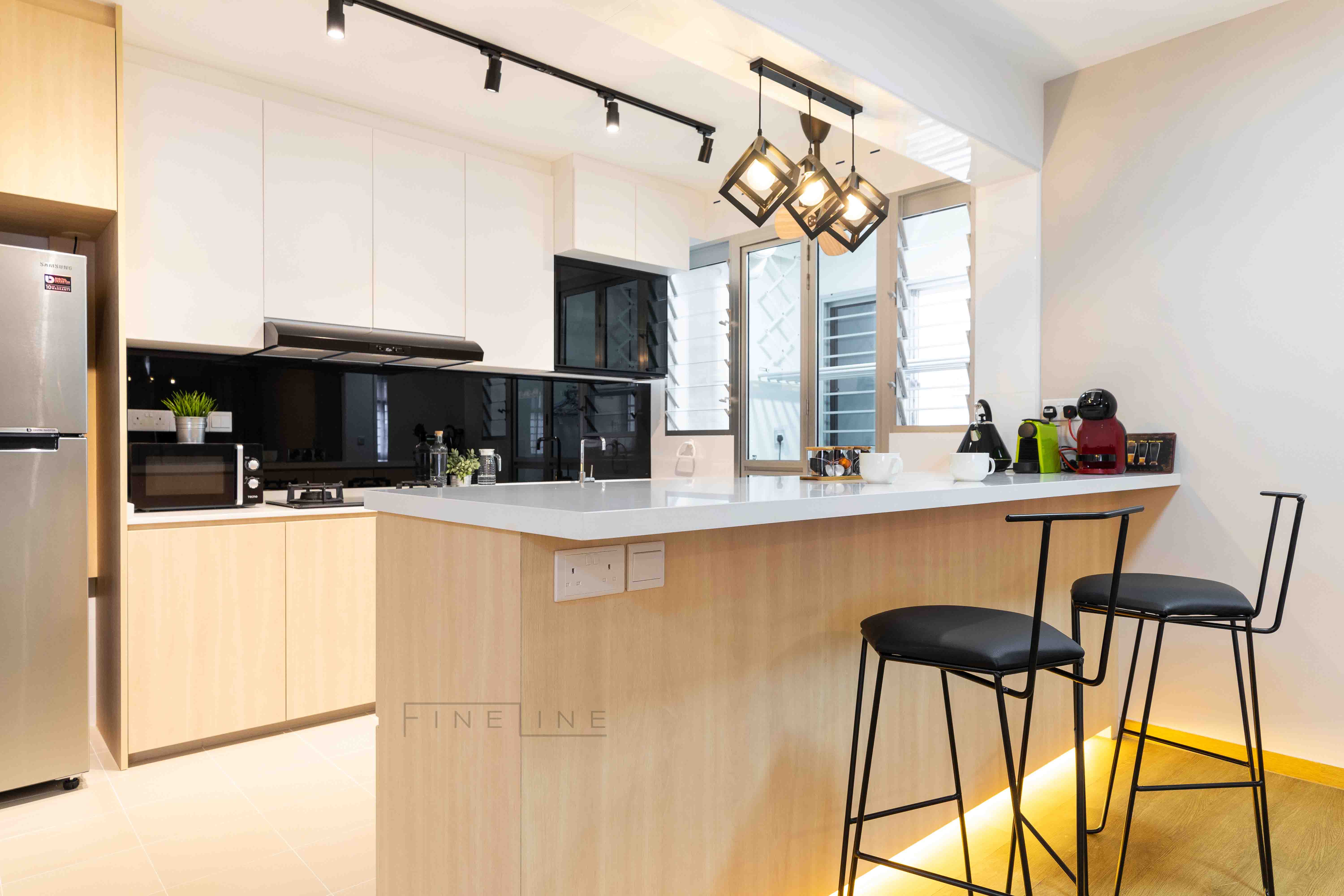 Scandinavian Design - Kitchen - HDB 5 Room - Design by Fineline Design Pte Ltd